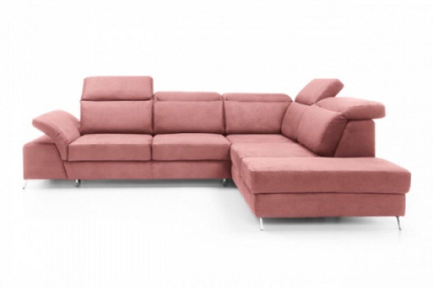 JVmoebel Ecksofa Moderne Ecksofa Eckgarnitur Kunstleder L Form Sofa Luxus, 2 Teile, Made in Europe Rosa
