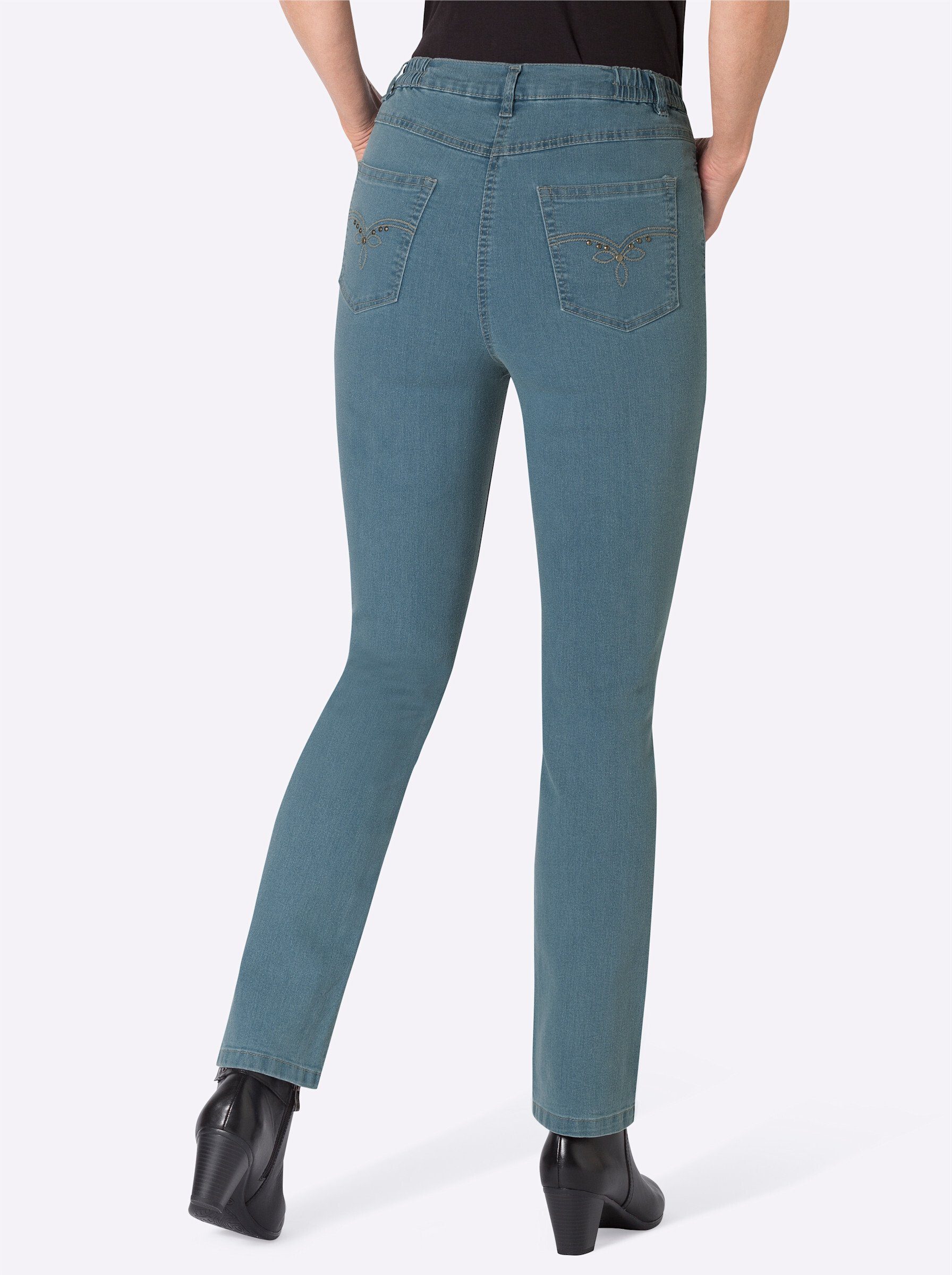 Sieh Bequeme an! blue-bleached Jeans