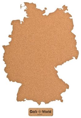 Kork-Deko.de Wanddekoobjekt Corkworld Deutschland aus Presskork mit Klebefolie als Wanddeko