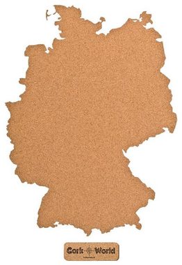 Kork-Deko.de Wanddekoobjekt Corkworld Deutschland aus Presskork ohne Klebefolie als Wanddeko