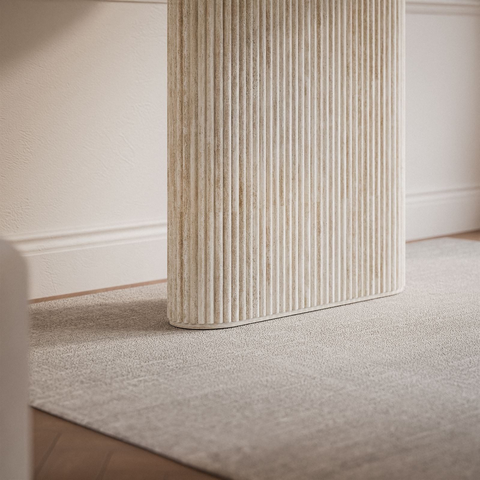 Lookway Esstisch OVI Tisch mit geriffeltem Gestell Hochglanz (1x Tisch), Breite: 180 cm, Höhe: 75 cm, Tiefe: 90 cm – Bild 5 von 5