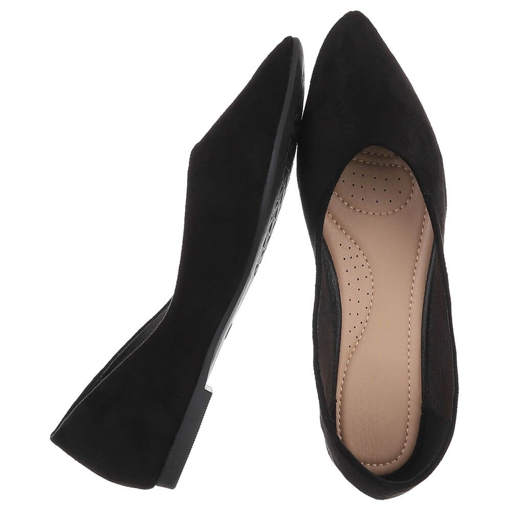 Ital-Design Elegante Ballerinas für Damen – Komfortabel & zeitlos Ballerina (91554620) Blockabsatz Klassische Ballerinas in Schwarz
