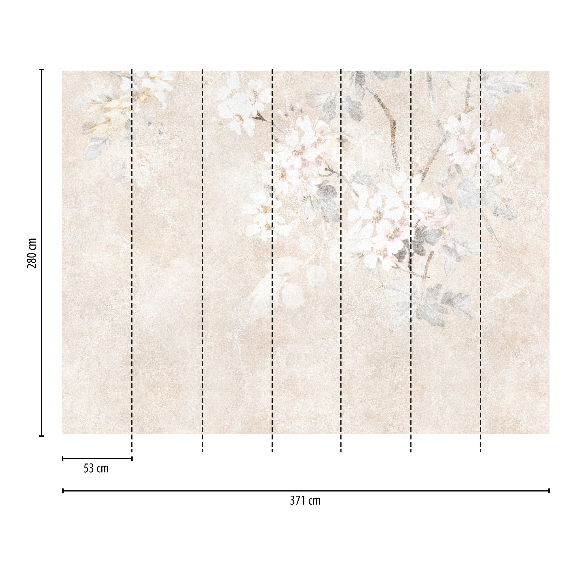 living walls Fototapete THE WALL III florale Tapete Motivtapete Blumen Blumen, glatt, matt, (1 St), Vliestapete Betonwand für Schlafzimmer Küche Wohnzimmer Floral Design. Reduzierter Preis € 54,68. Unverbindliche Preisempfehlung € 98,95, (€ 54,68 pro 1 Stk)