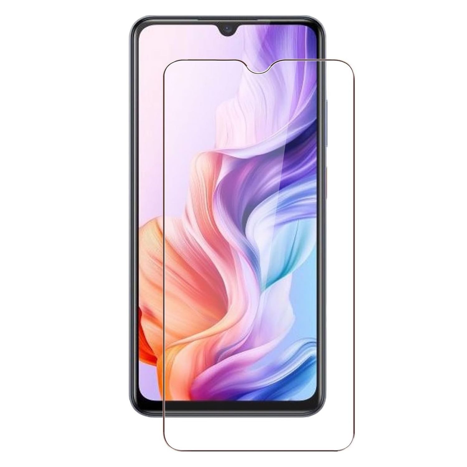 Wigento Handyhülle Für ZTE Blade V70 Max 1x 2.5D 0,26mm 9H Hart Glas Display Schutz Folie, 0,26mm 9H 2.5D Hart Glas Folie, hoher Schutz