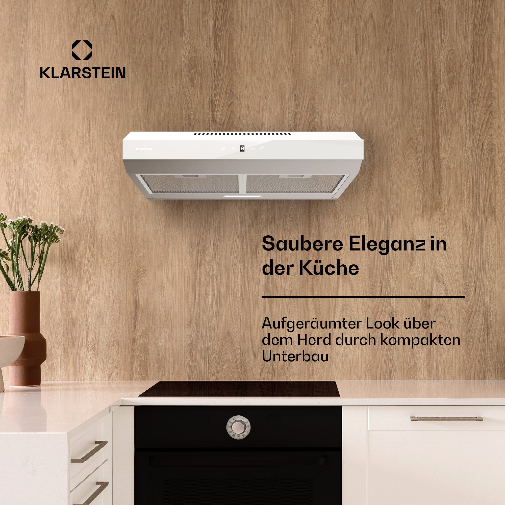 Klarstein Deckenhaube Contempo Neo 60 Contempo Neo 60, Dunstabzugshaube Unterbauhaube Abluft Umluft LED