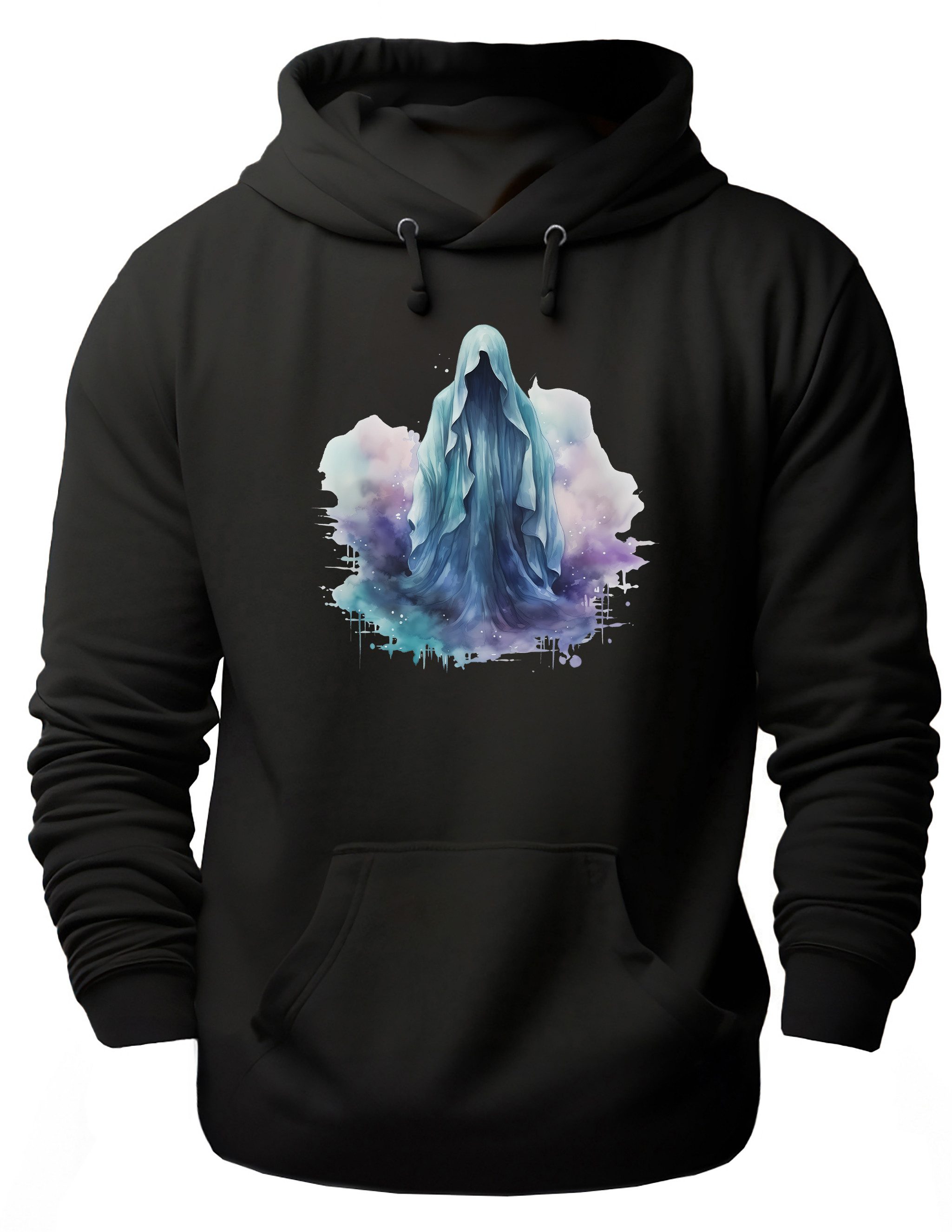 MyDesign24 Hoodie Halloween Kapuzen Pulli - mystische Gestalt Herren und Damen Kapuzensweater - Halloween Hoodie i397