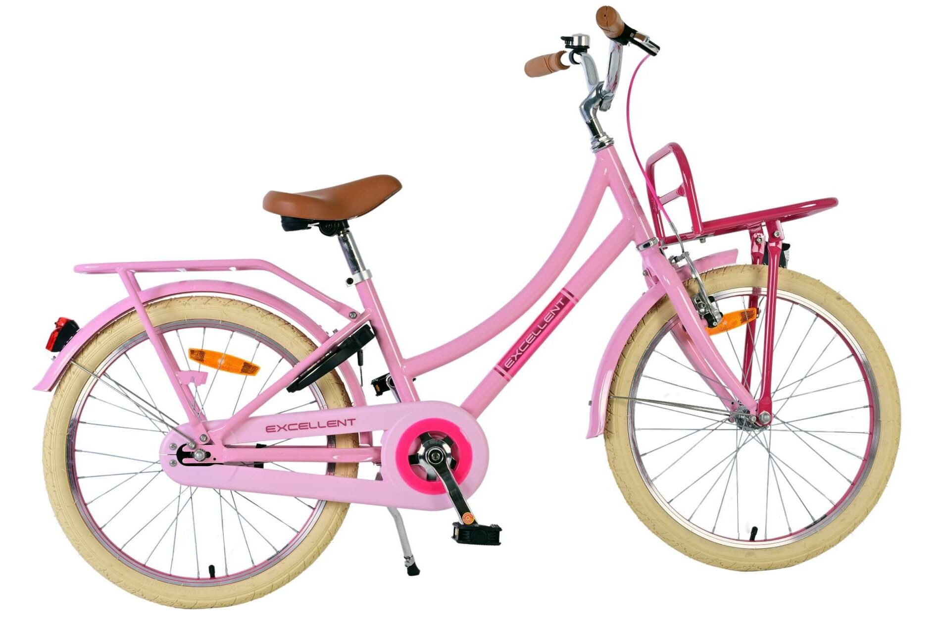 Volare Kinderfahrrad Excellent für Mädchen 20 Zoll Kinderrad in Rosa, Shimano Nex