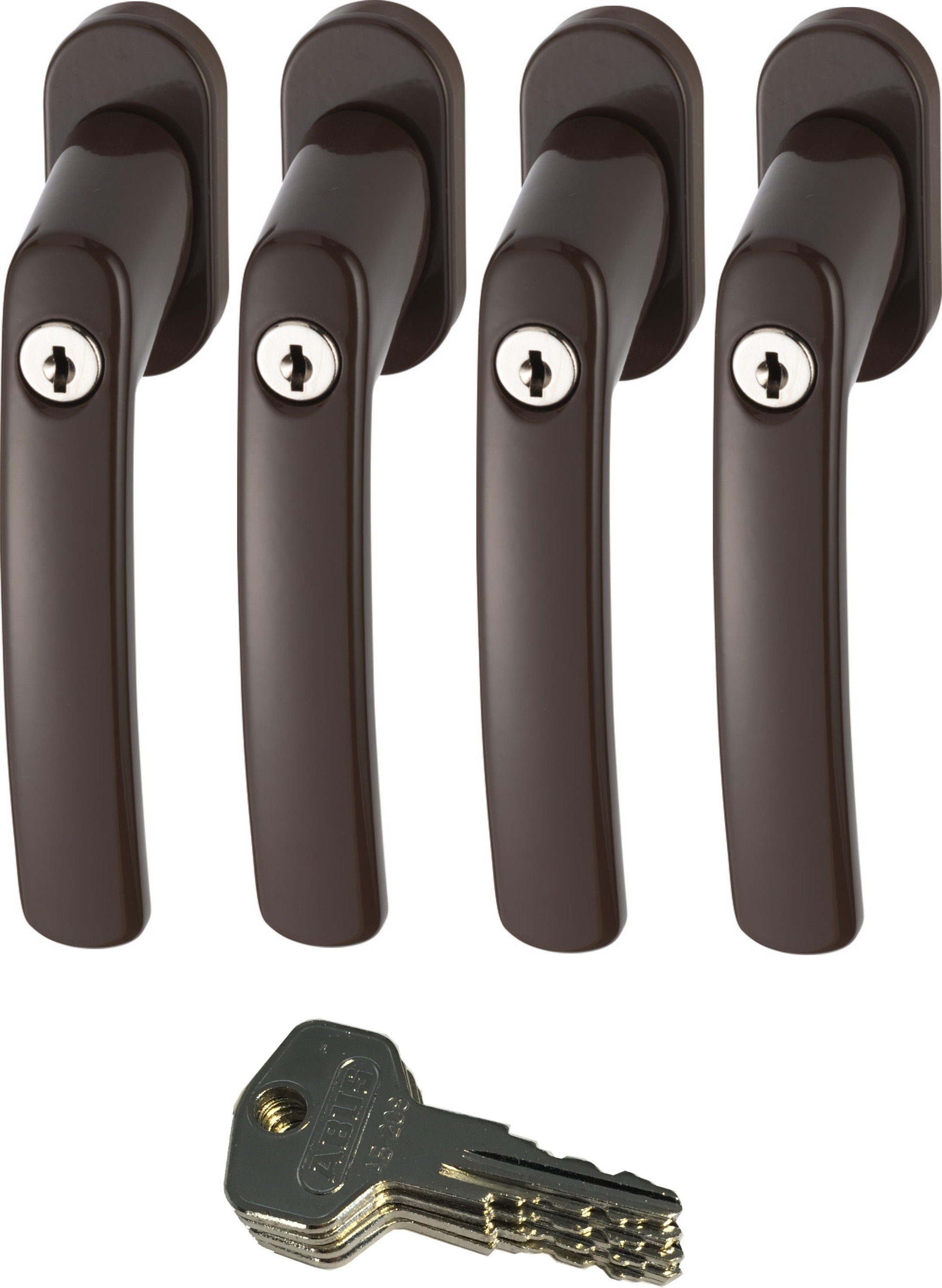 ABUS Fenstergriff ABUS FG200 Weiß, Braun, Silber, SB abschließbarer Fenster günstig online kaufen