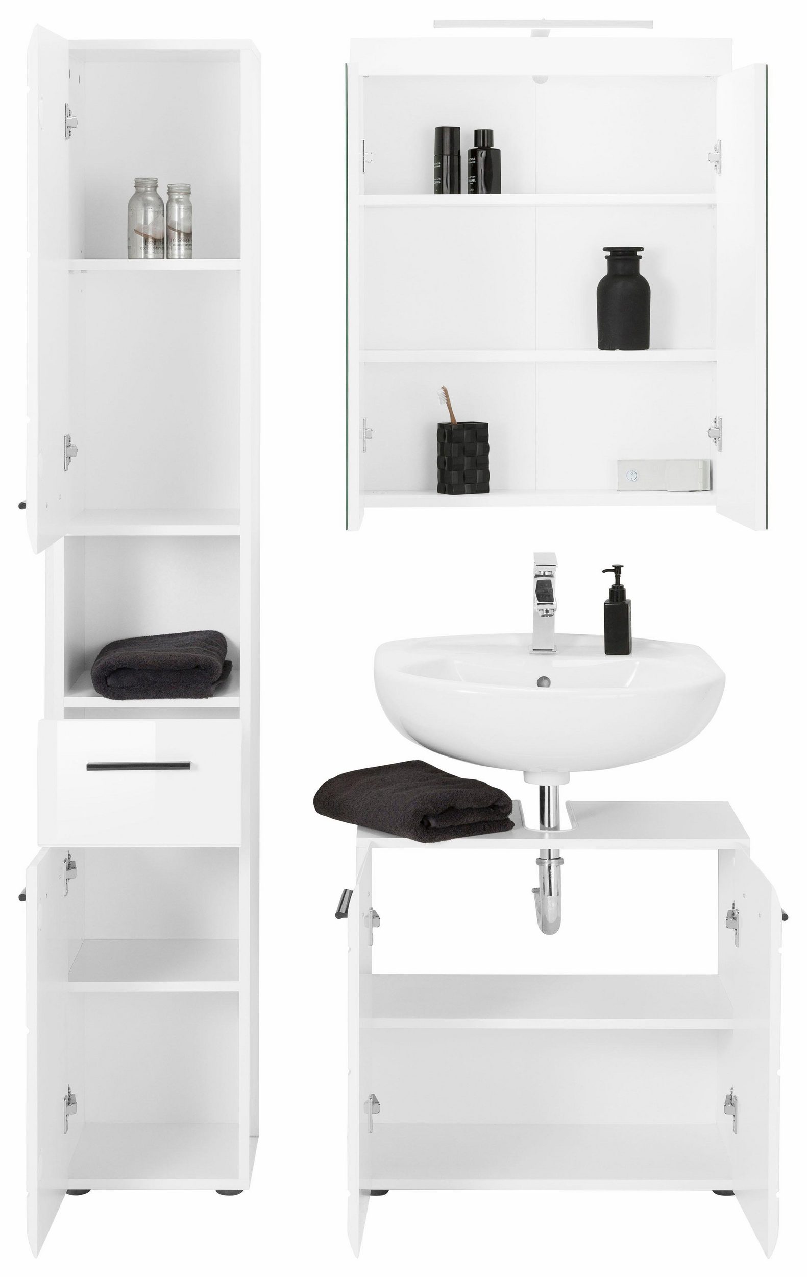 trendteam Badmöbel-Set SKIN (Set, 3-tlg) - trendteam