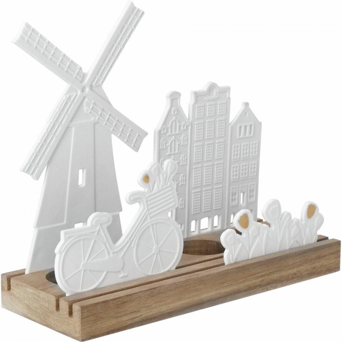 Räder Kerzenhalter Design Lichtobjekt Landsilhouette Niederlande
