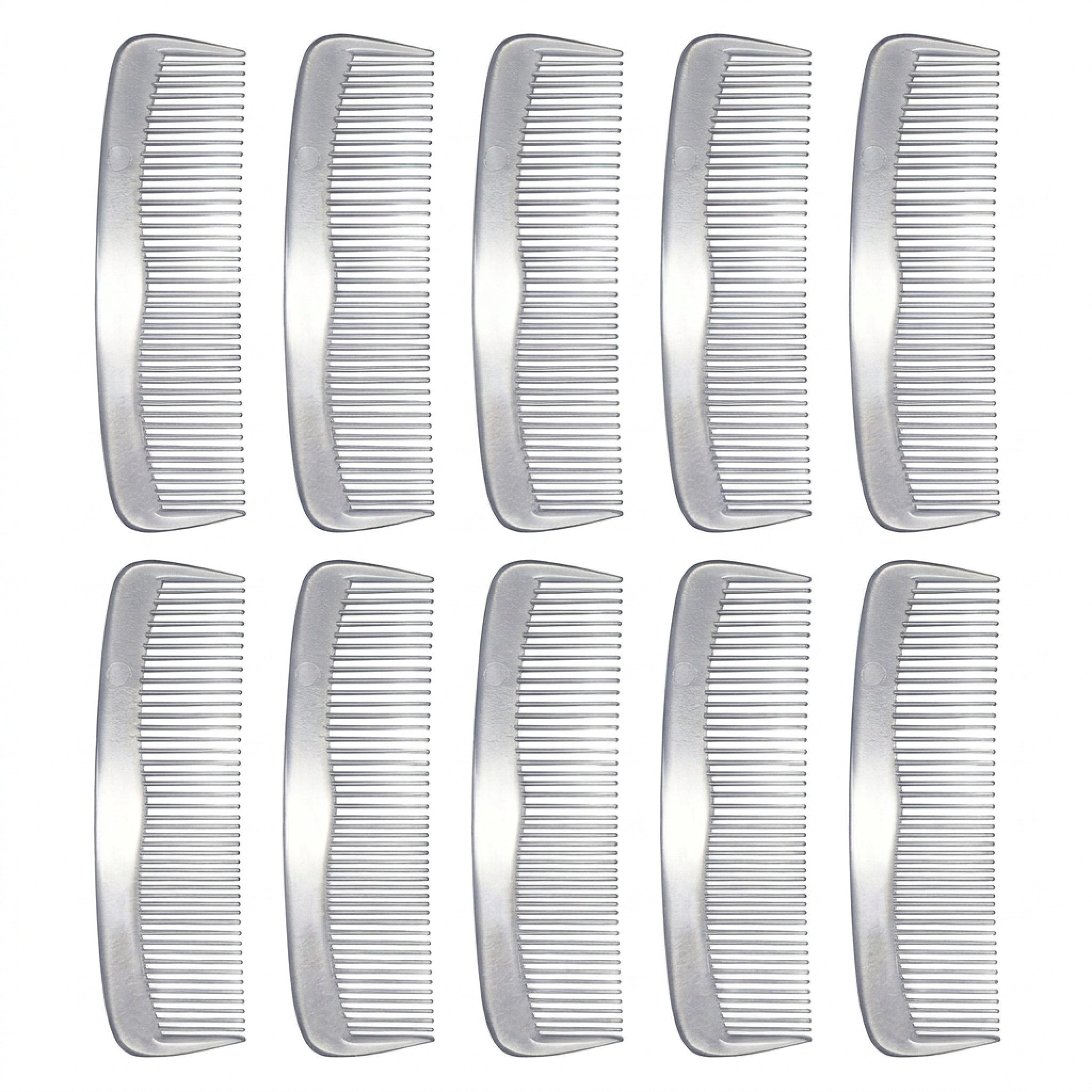 varivendo Haarkamm Kamm 12 cm, transparent 10 Stück, (Stück, 10 tlg., Kamm), Haarkamm Friseurkamm Bartkamm Taschenkamm
