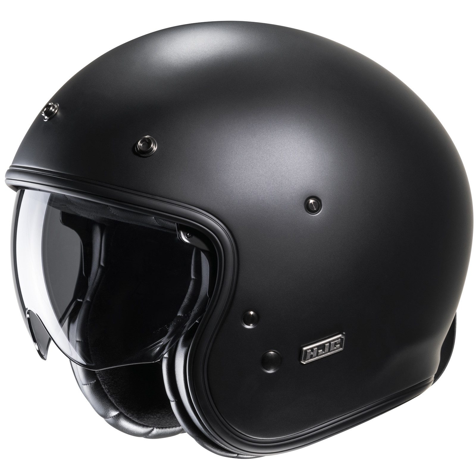 HJC Motorradhelm HJC V31 Solid Jethelm Matt-Schwarz (1er Set)