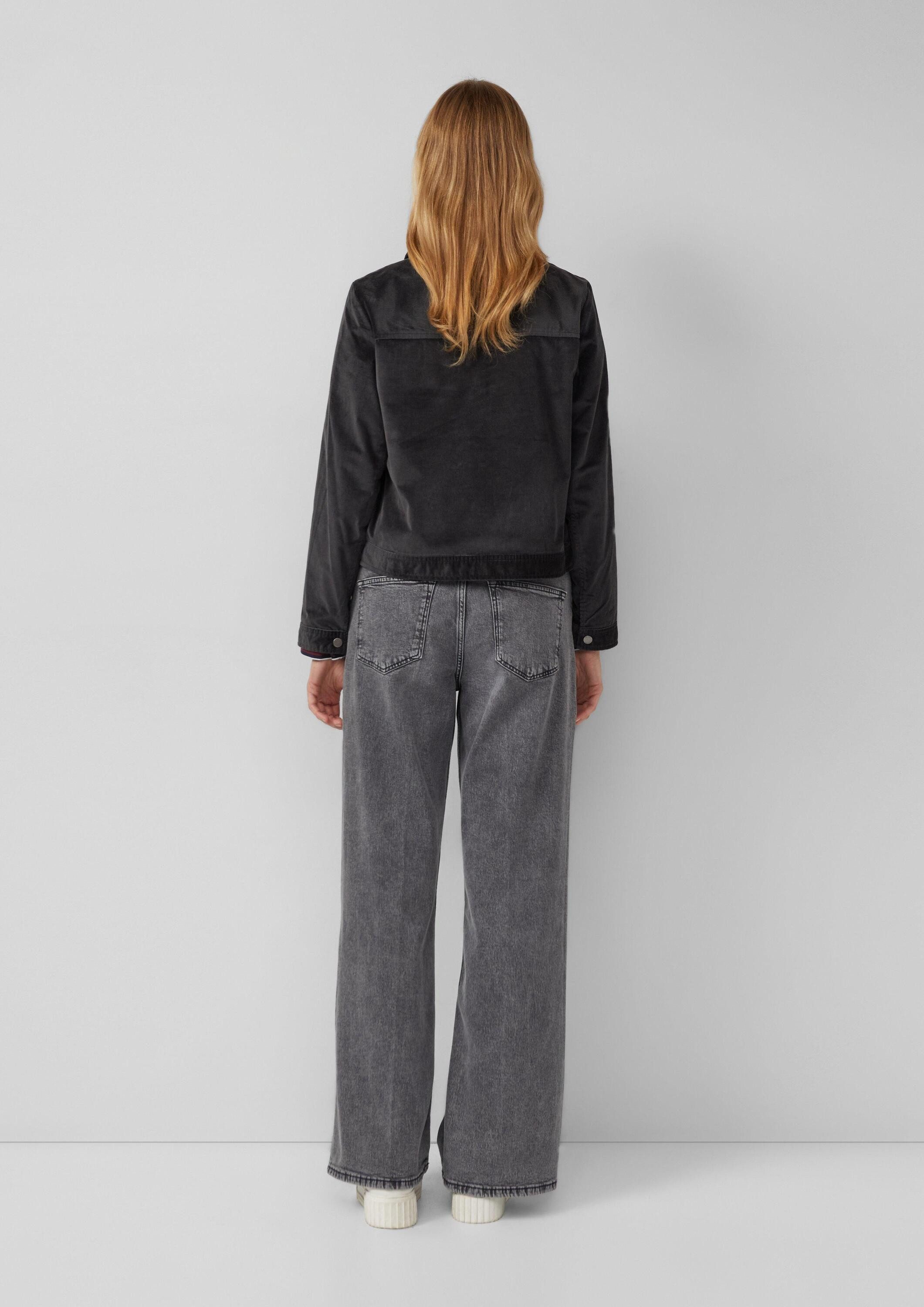 s.Oliver Funktionsjacke Indoor-Jacke Feincord-Jacke mit Hemdkragen und aufg günstig online kaufen