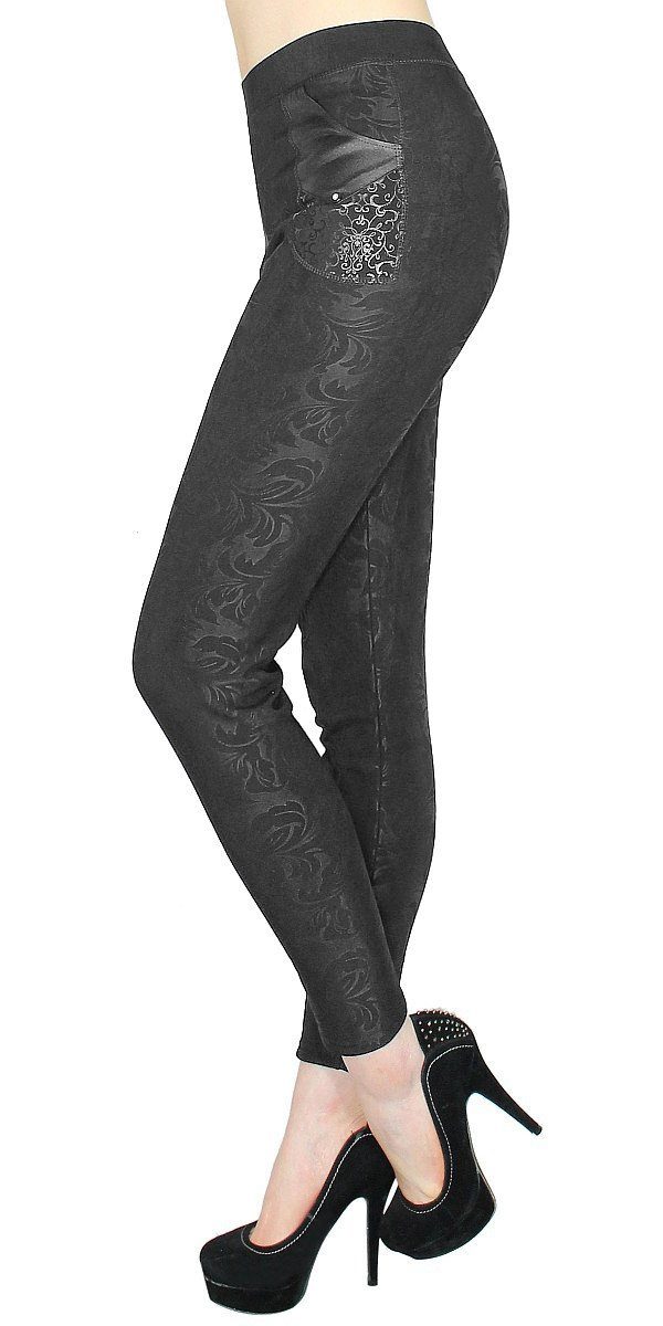dy_mode Thermohose Gefütterte Damen Thermohose Thermo Leggings mit Innenfutter Gefüttert