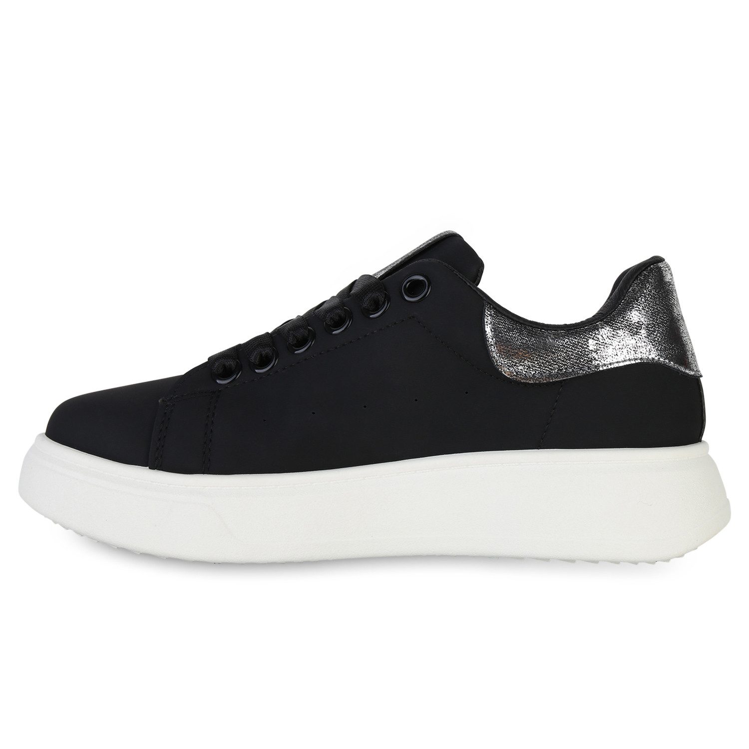 VAN HILL 841513 Plateausneaker Damen Plateau Sneaker Metallic Schnürer Frei günstig online kaufen