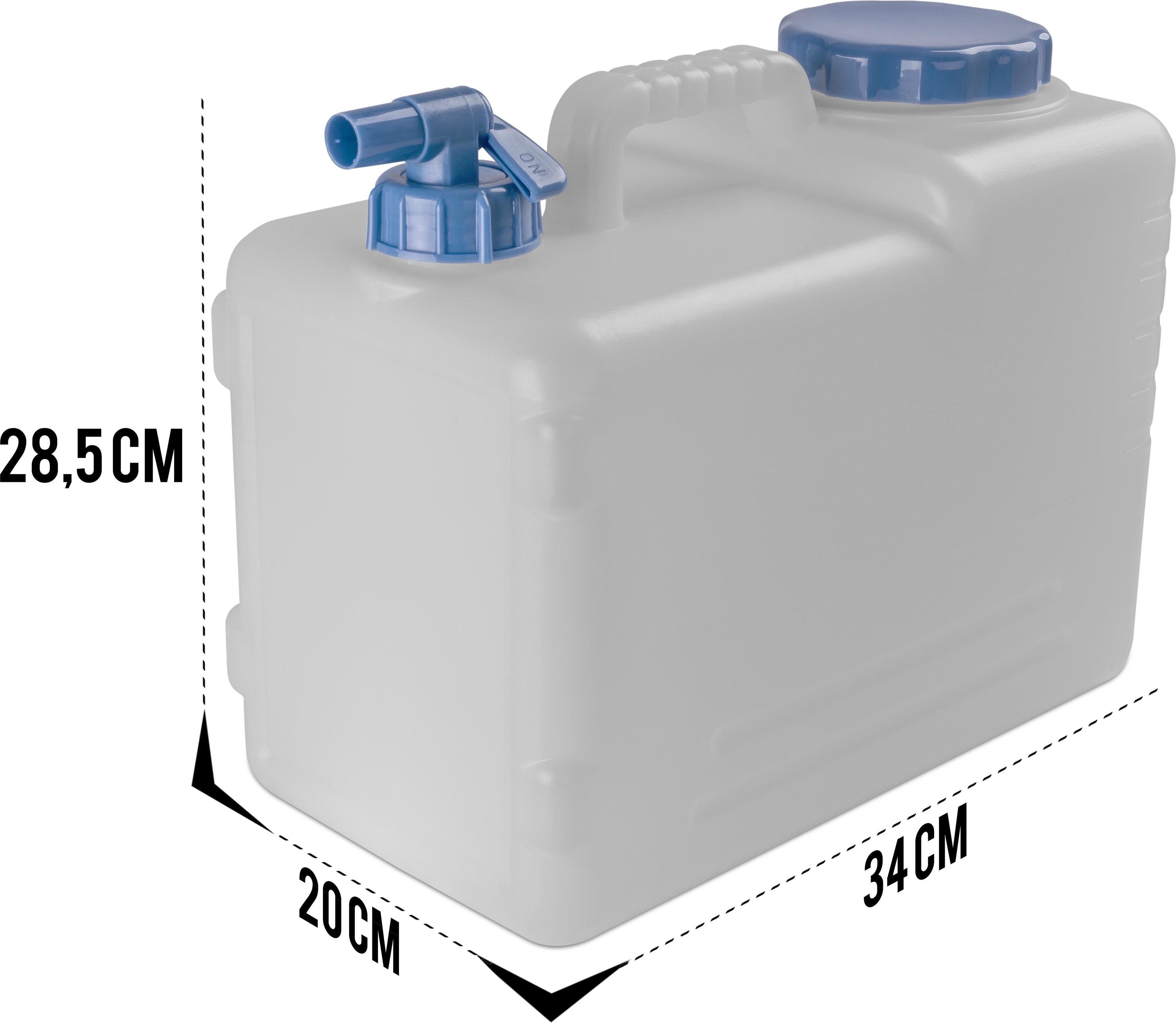 15 Trinkwasserbehälter Wasserkanister Camping-Kanister Lebensmittelecht - (1 HD-PE Liter Hahn Wassertank St), normani Dispenser mit Kanister
