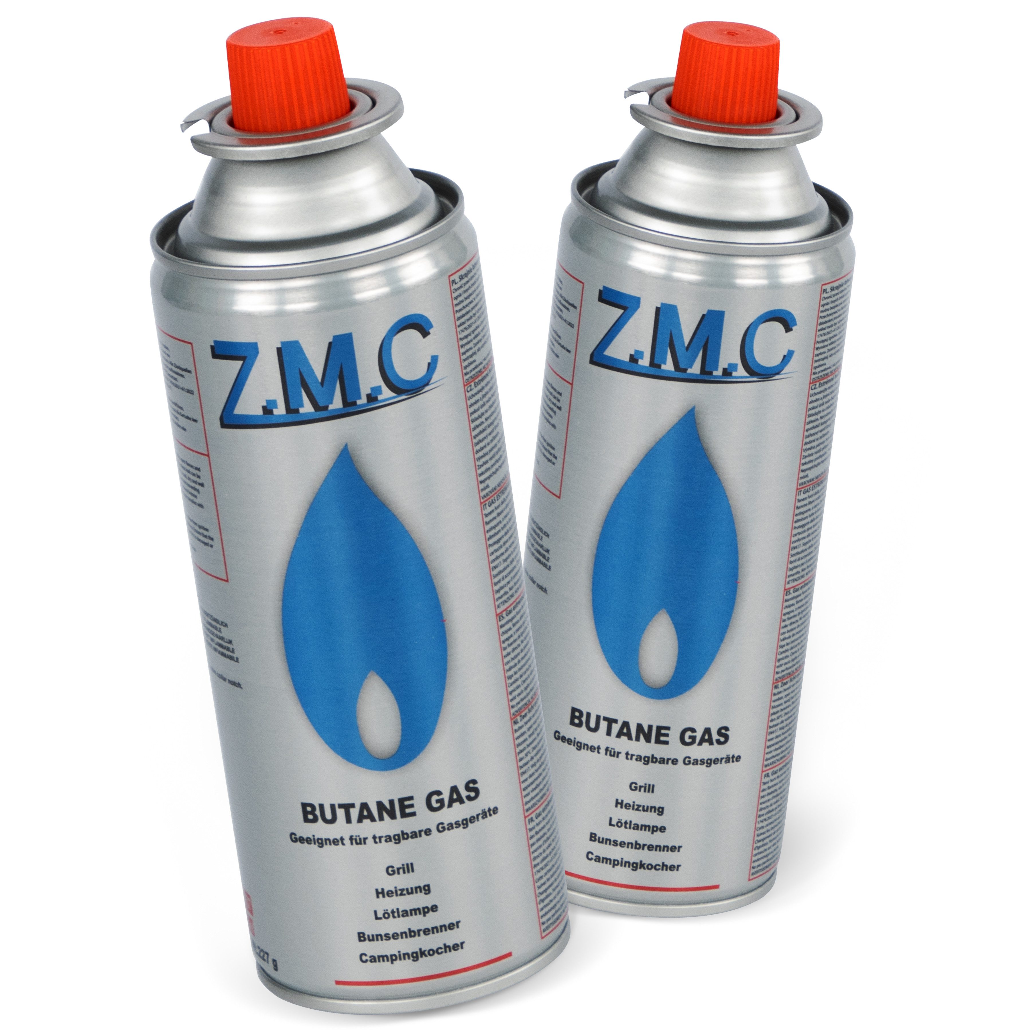 ZMC Gaskartusche Butan Gas Kartusche 227g Butangas Bajonett-Anschluss Gaskartusche, Zubehör für Gaskocher Campingkocher Brenner Gasheizung Gasbrenner, 1 St., MSF-1a Gaskartuschen Campinggas Bunsenbrenner Campingkocher