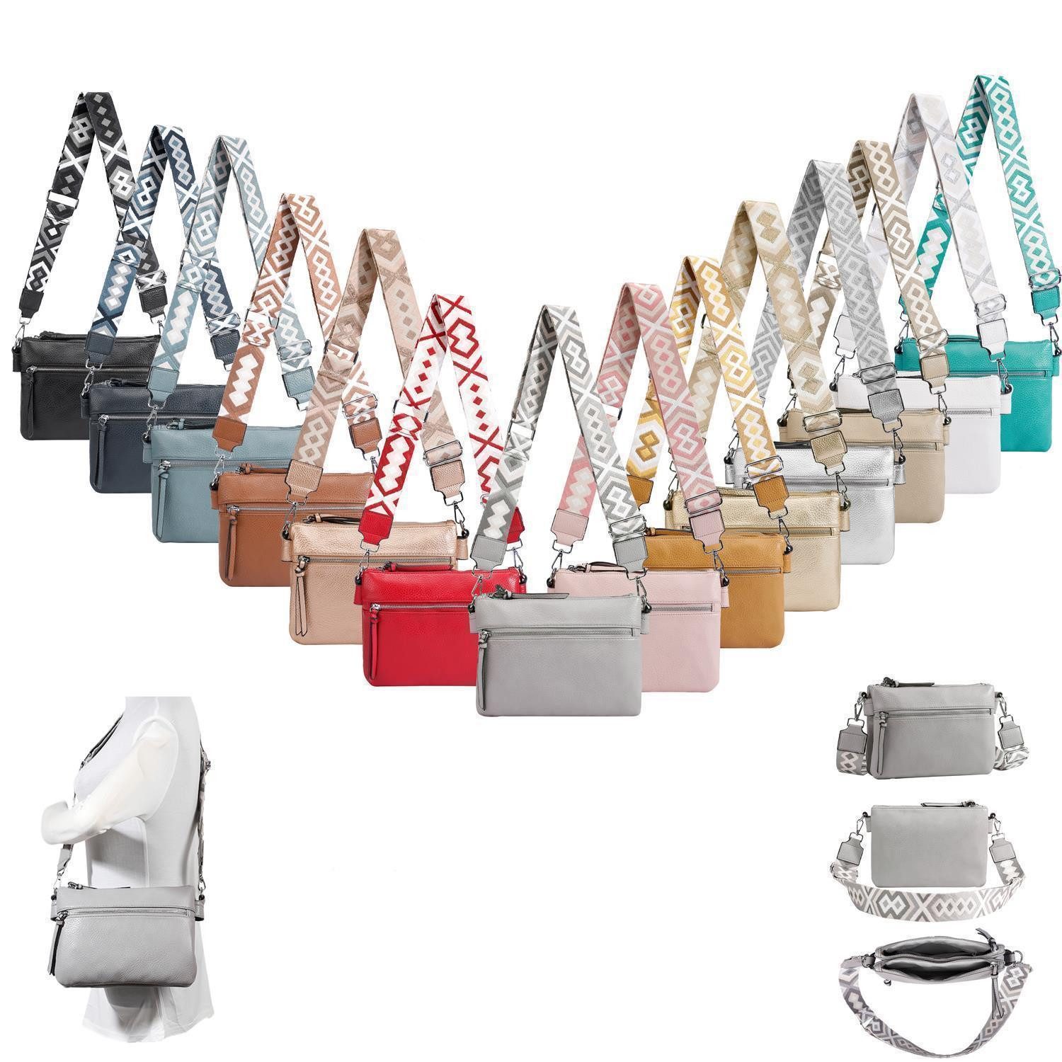 ITALYSHOP24 Schultertasche Damen Bodybag Umhängetasche Messenger günstig online kaufen
