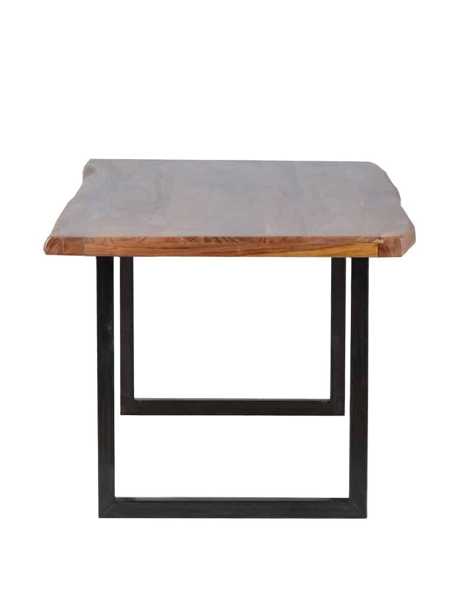 MiaMöbel Esstisch Vanaja, aus massivem Teakholz Dunkelbraun