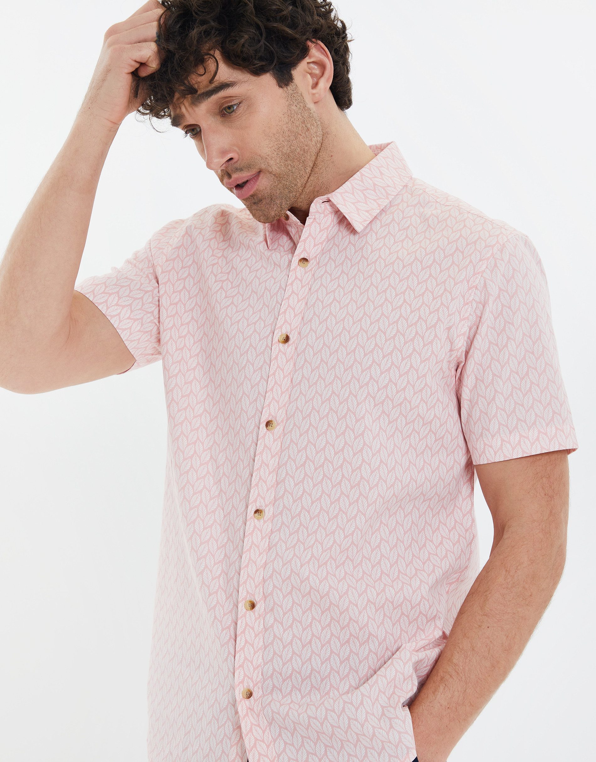 Threadbare Kurzarmhemd THB Shirt S/Slv Peony (1-tlg) im klassischen Design