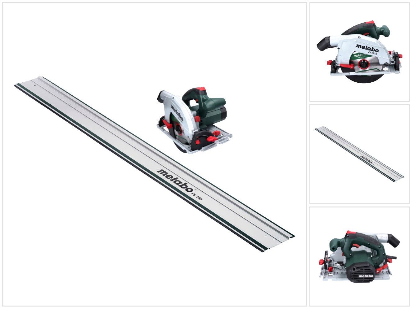 metabo Kompakt-Handkreissäge KS 66 FS Handkreissäge 1500 W 190 mm + 1x Sägeblatt + Führungsschiene