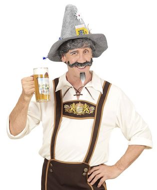 Karneval-Klamotten Kostüm Bayern Hut Oktoberfest Bierglas mit Krawatte, Grauen Oktoberfest Hut mit Krawatte Unisex