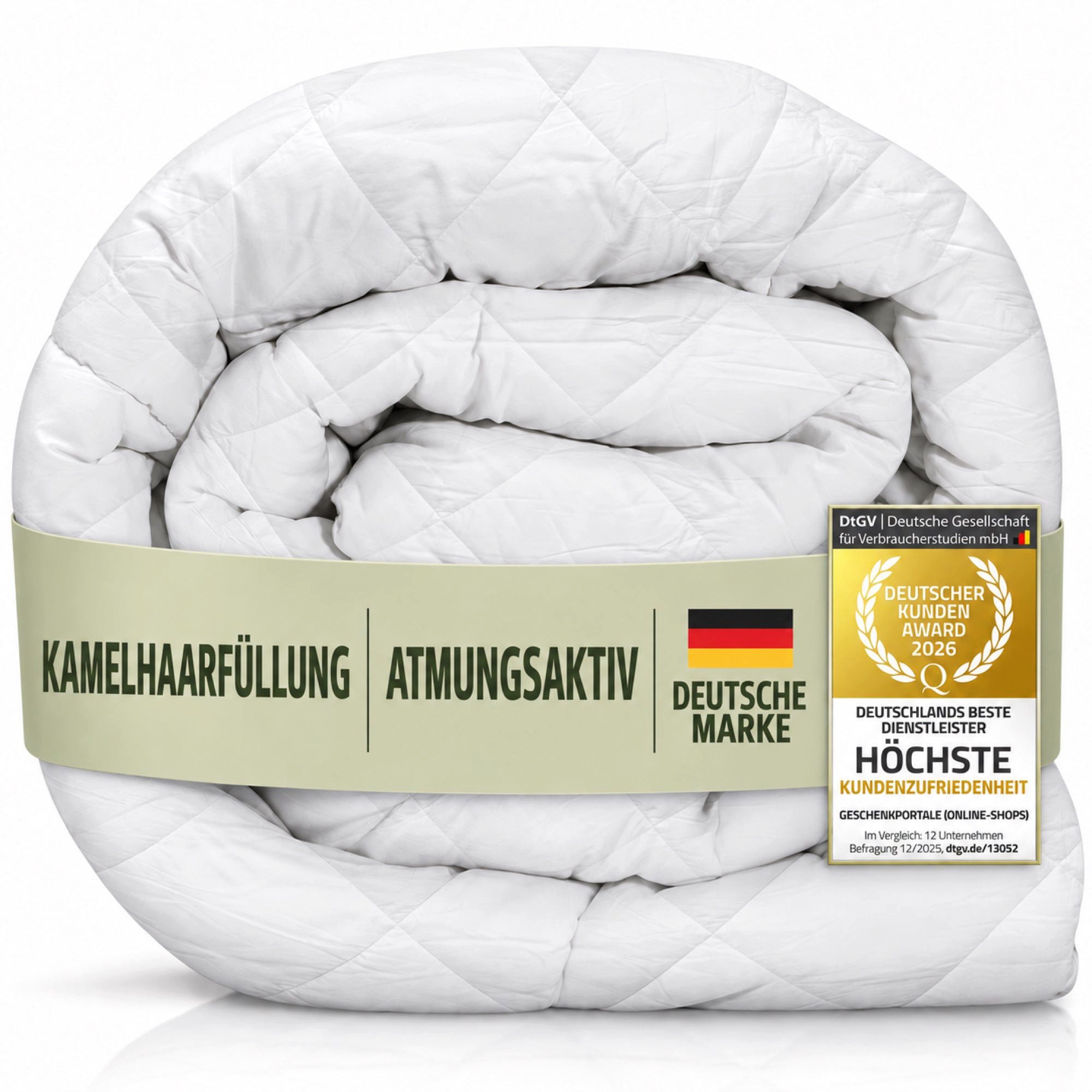 Feluna Naturhaarbettdecke Luxuriöse Ganzjahres-Kamelhaar-Steppdecke – Atmungsaktive Naturfaser, Füllung: Kamelhaar