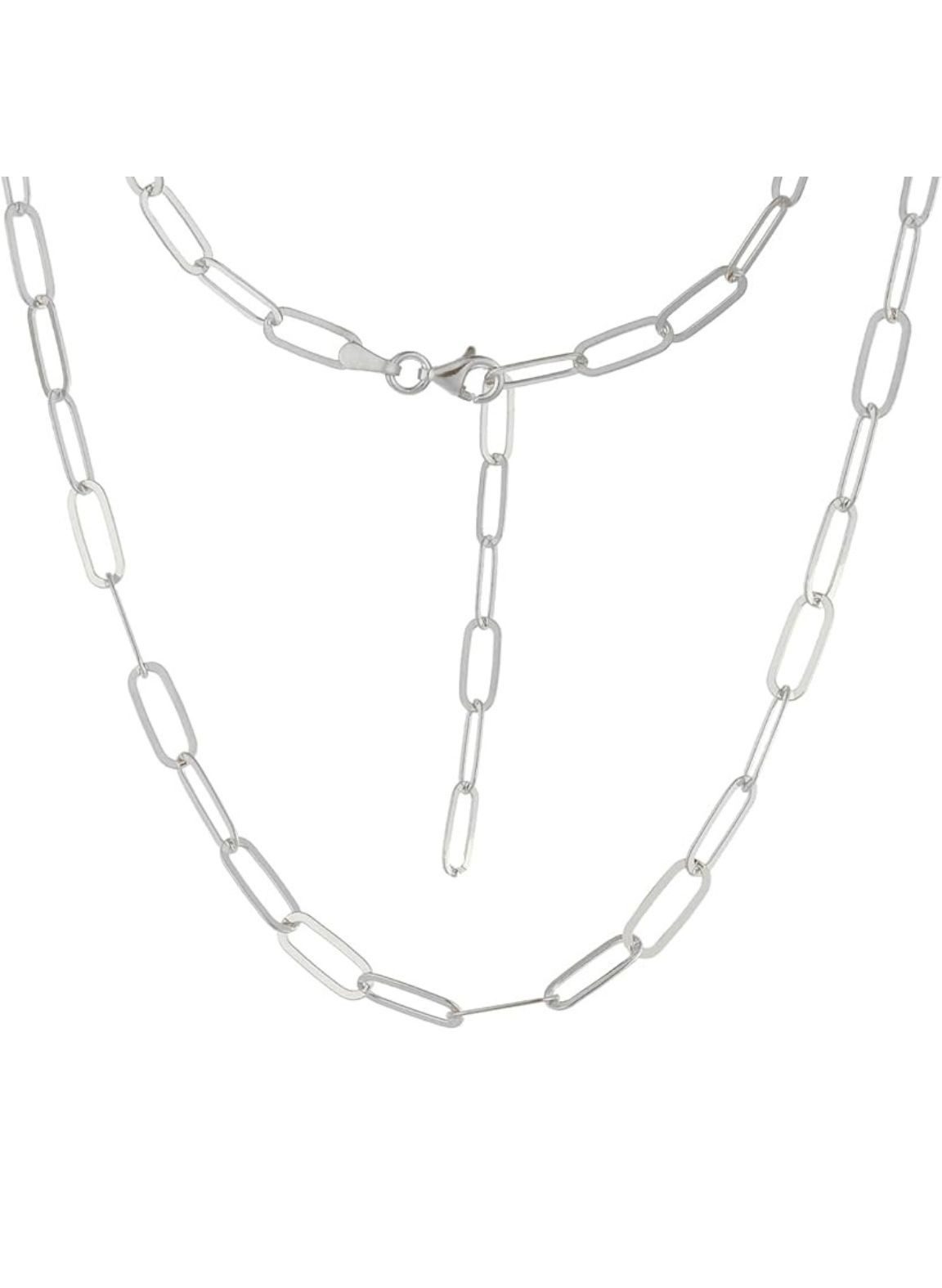 Einzelstück Charm-Kette Paperclip Halskette 925 Sterling Silber günstig online kaufen