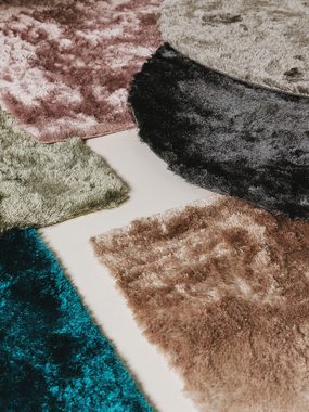 Hochflor-Teppich Whisper, benuta, rund, Höhe: 31 mm, Kunstfaser, Berber, Ethno-Style, Wohnzimmer