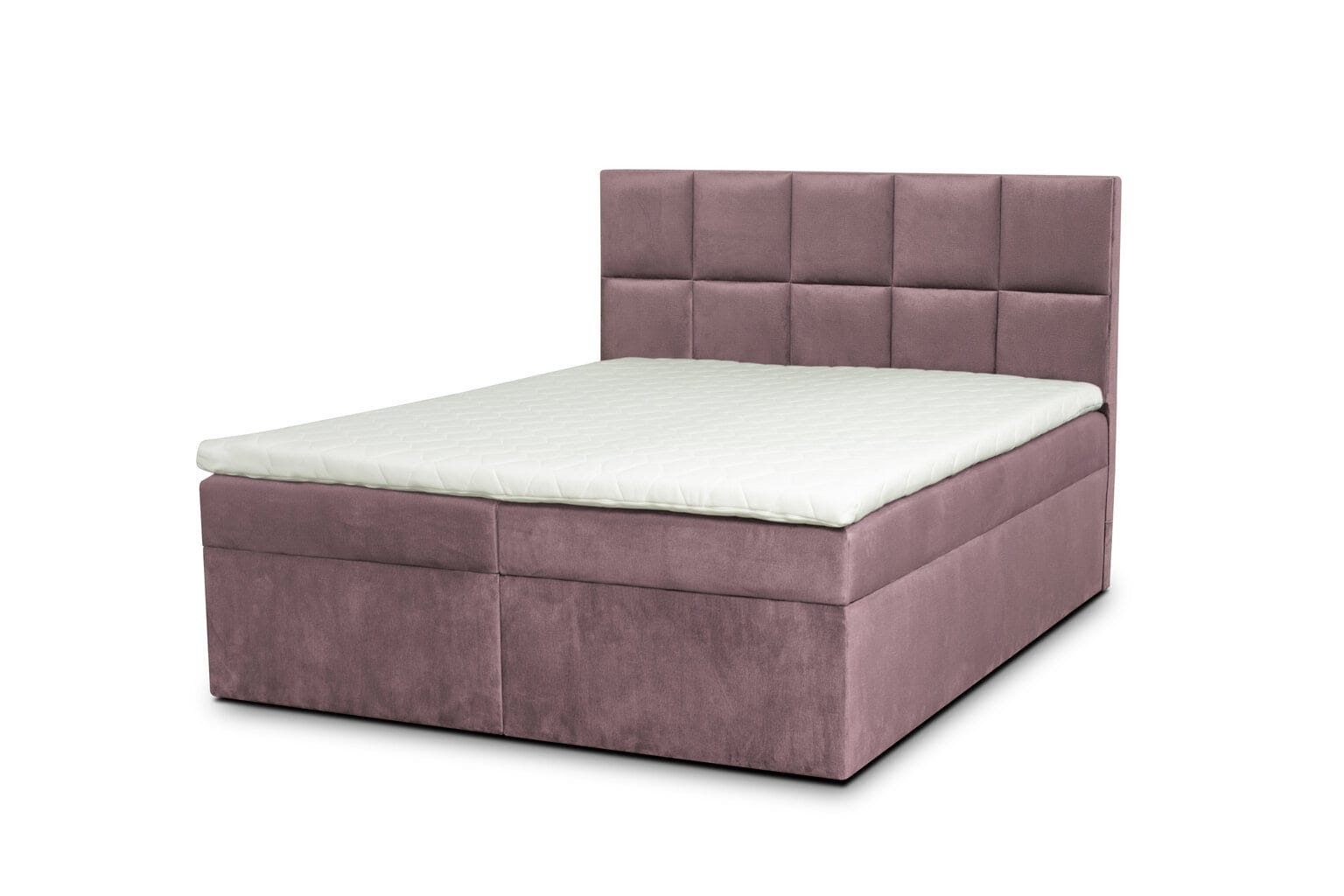 JVmoebel Boxspringbett Rosa Boxspringbett 140×200 mit Matratze, Stauraum & Topper, Made in Europa