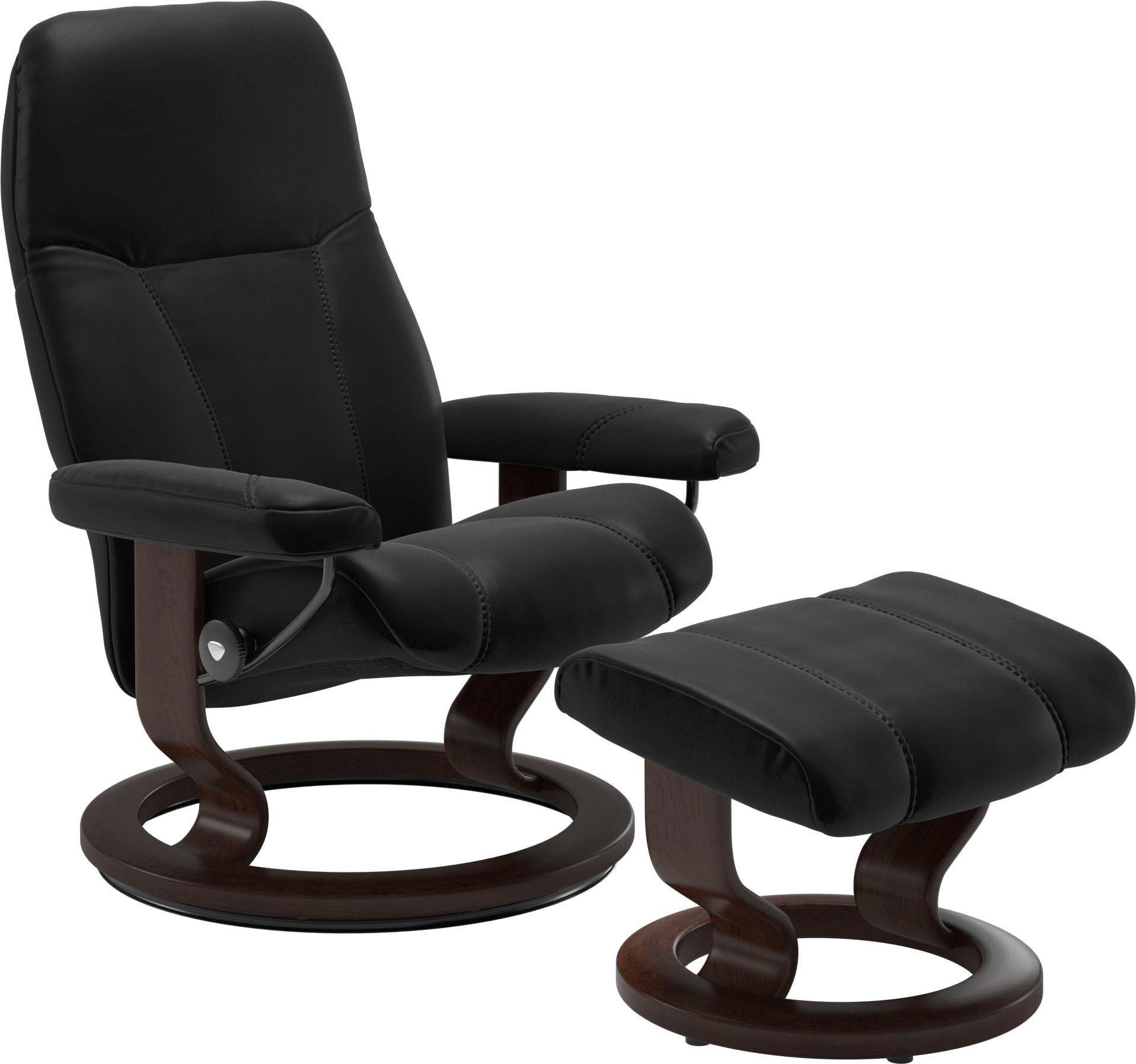 Stressless® Relaxsessel Consul (Set, Relaxsessel mit Hocker), mit Hocker, mit Classic Base, Größe L, Gestell Braun
