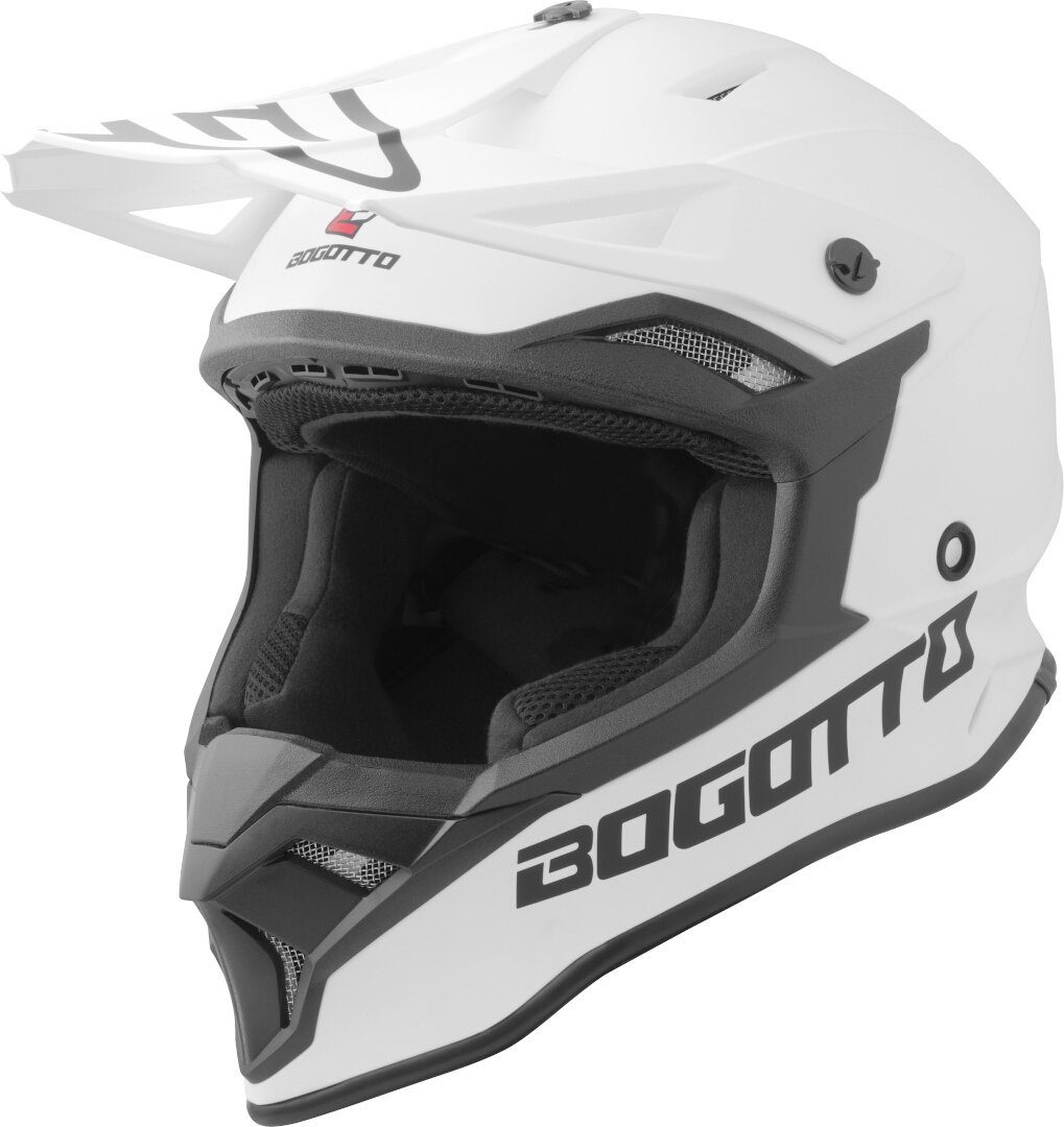 Bogotto Motocrosshelm V337 Solid Motocross Helm, Waschbar