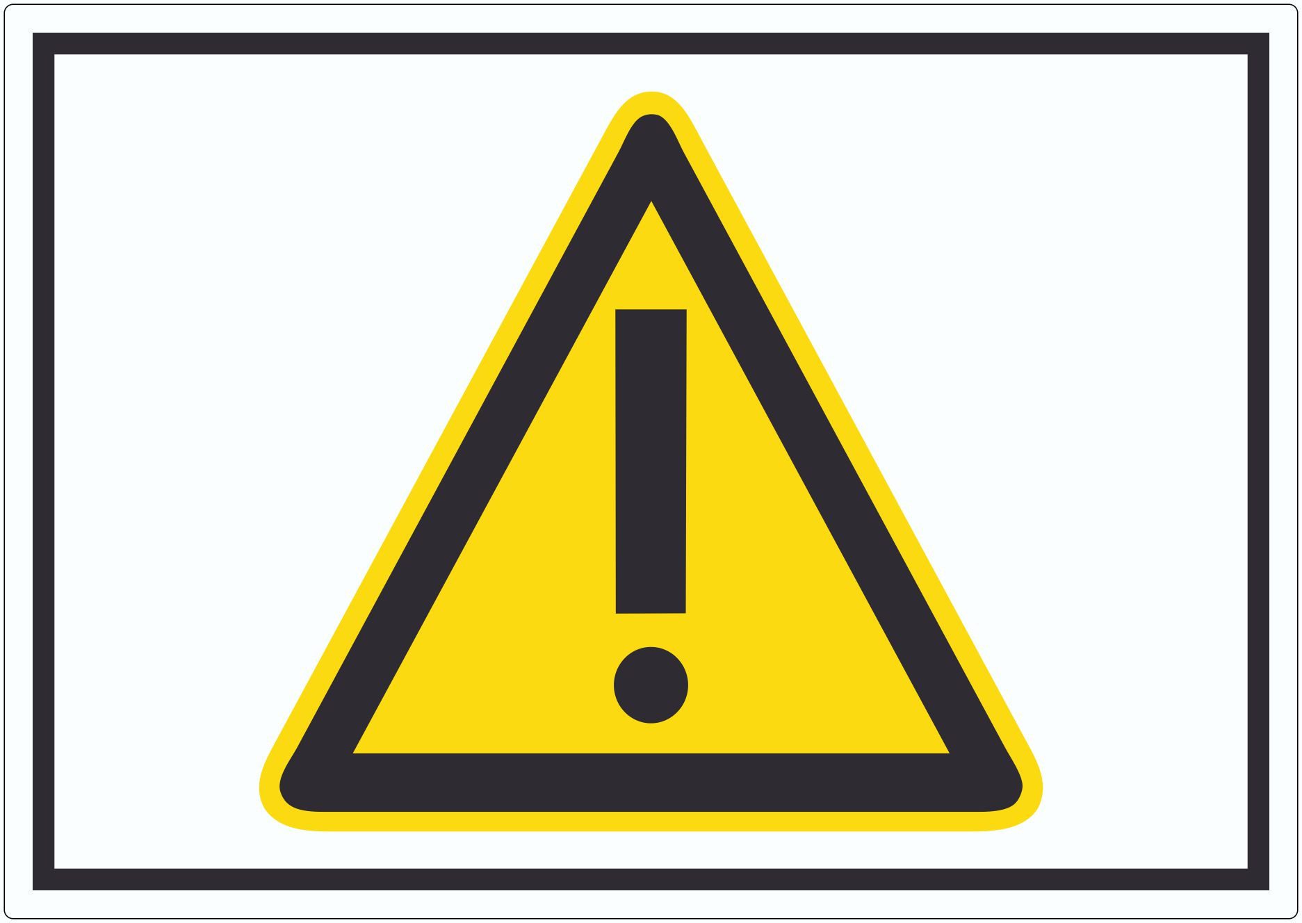 HB-Druck Aufkleber Achtung Zeichen Gelb Symbol Aufkleber, wetterfest, UV-beständig, kratzfest