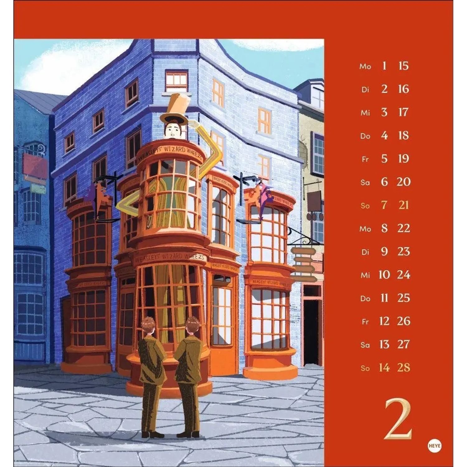 HEYE Monatskalender Harry Potter Postkartenkalender 2027