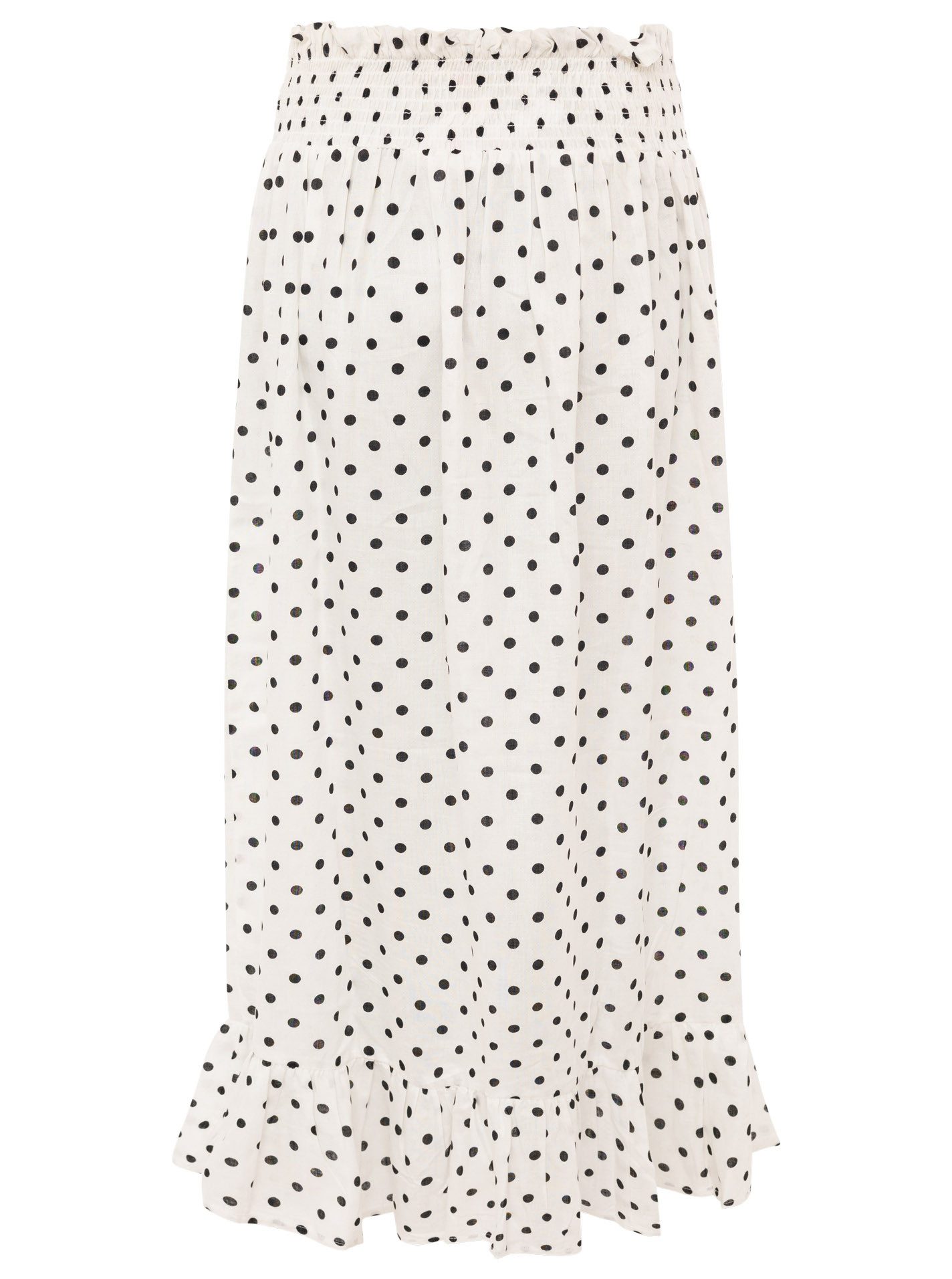 Zwillingsherz Maxirock "Classic Dots" knöchellang, elastischer Bund, mit Punkten