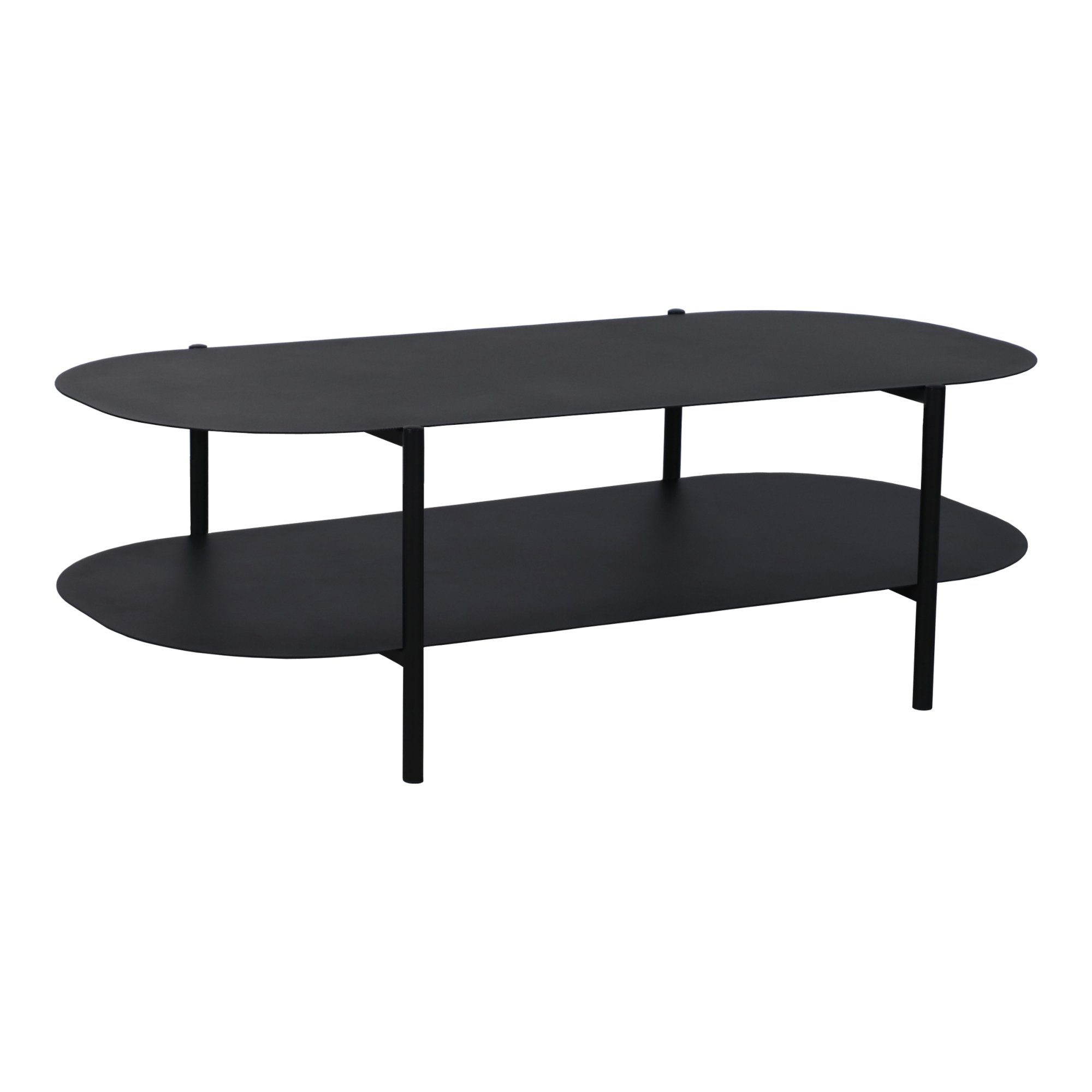 en.casa Couchtisch, »Enebakk« 112x62x40,5 cm ovale Form Schwarz günstig online kaufen