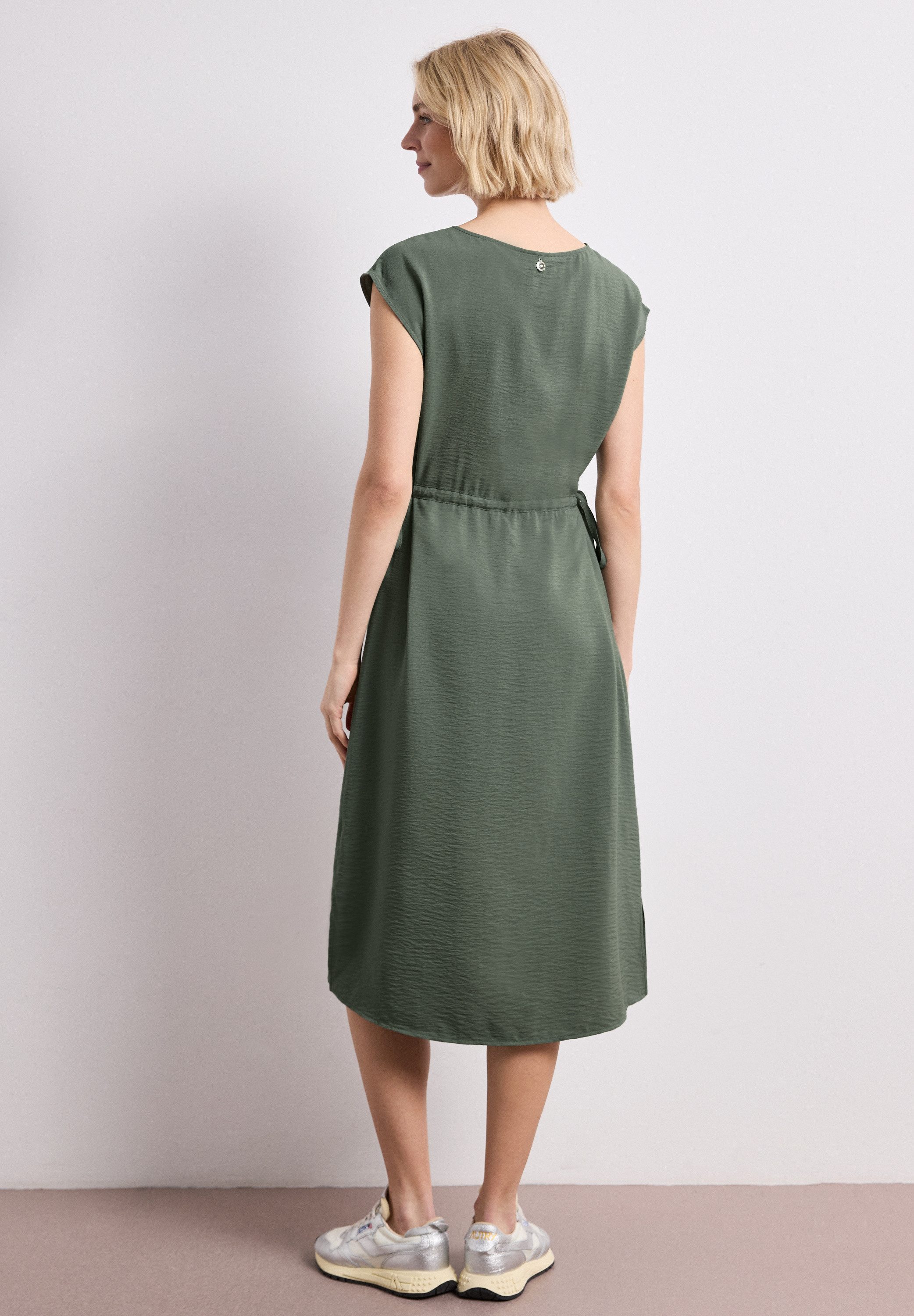 STREET ONE Shirtkleid überschnittene Schultern, mit Tunnelzug