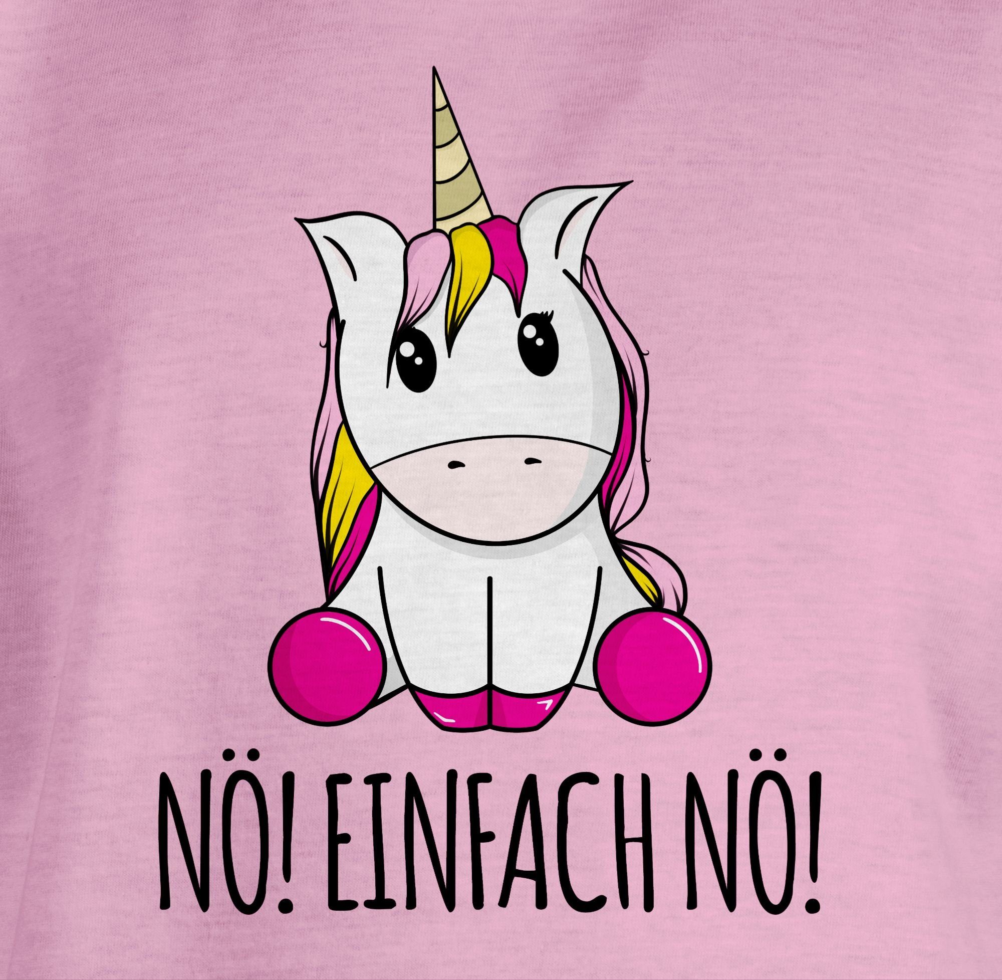 Rosa Statement Nein Nö! Lustig fragst Kinder Bevor Unicorn Sprüche Du 1 Einhorn Nö! Einfach Shirtracer T-Shirt