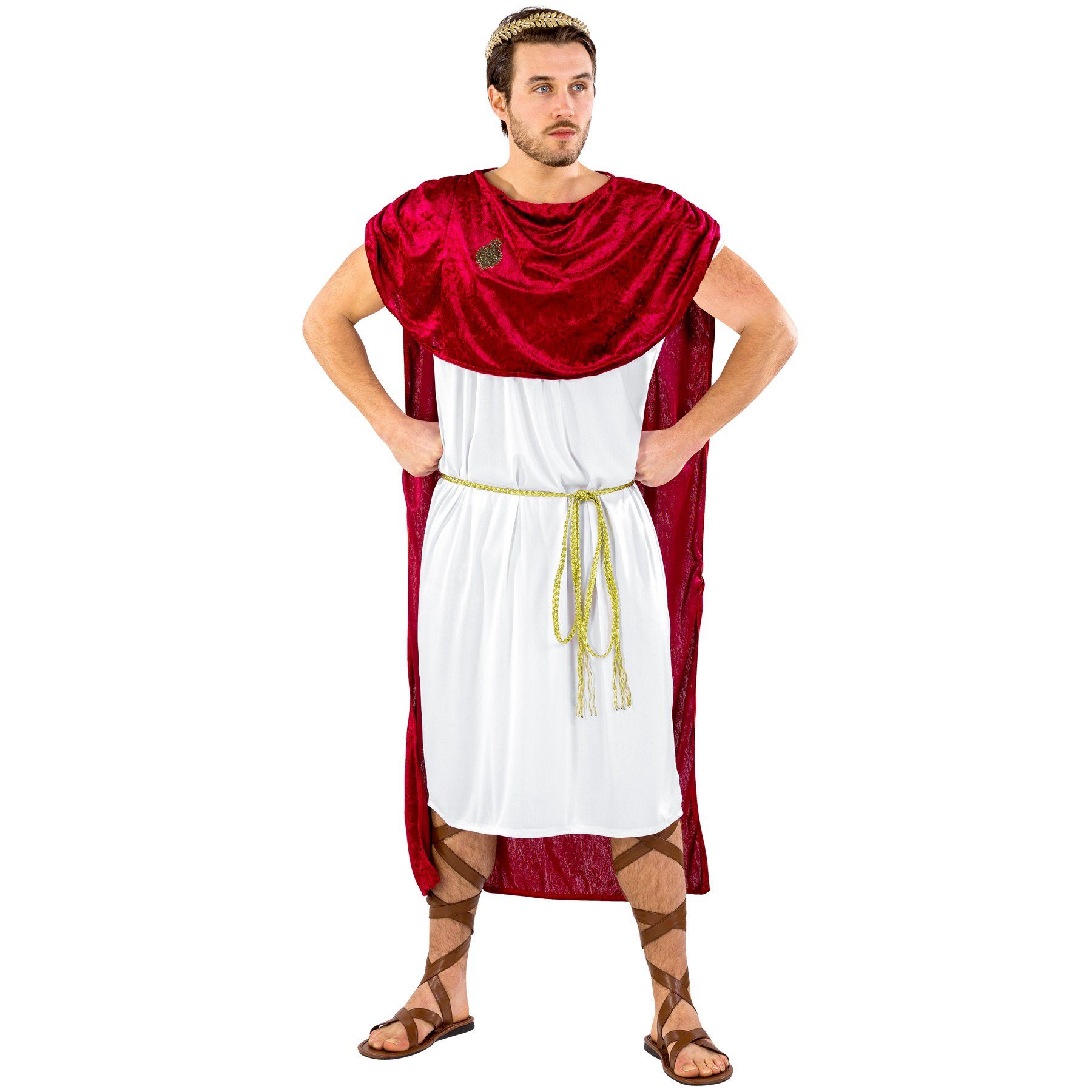 dressforfun Kostüm Herrenkostüm Trojaner Achilles, Langes Gewand in antikem Design
