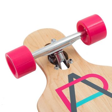 Apollo Longboard Twin Tip DT Longboard 40", aus Holz mehrlagig verleimt für Idealen Flex & Stabilität