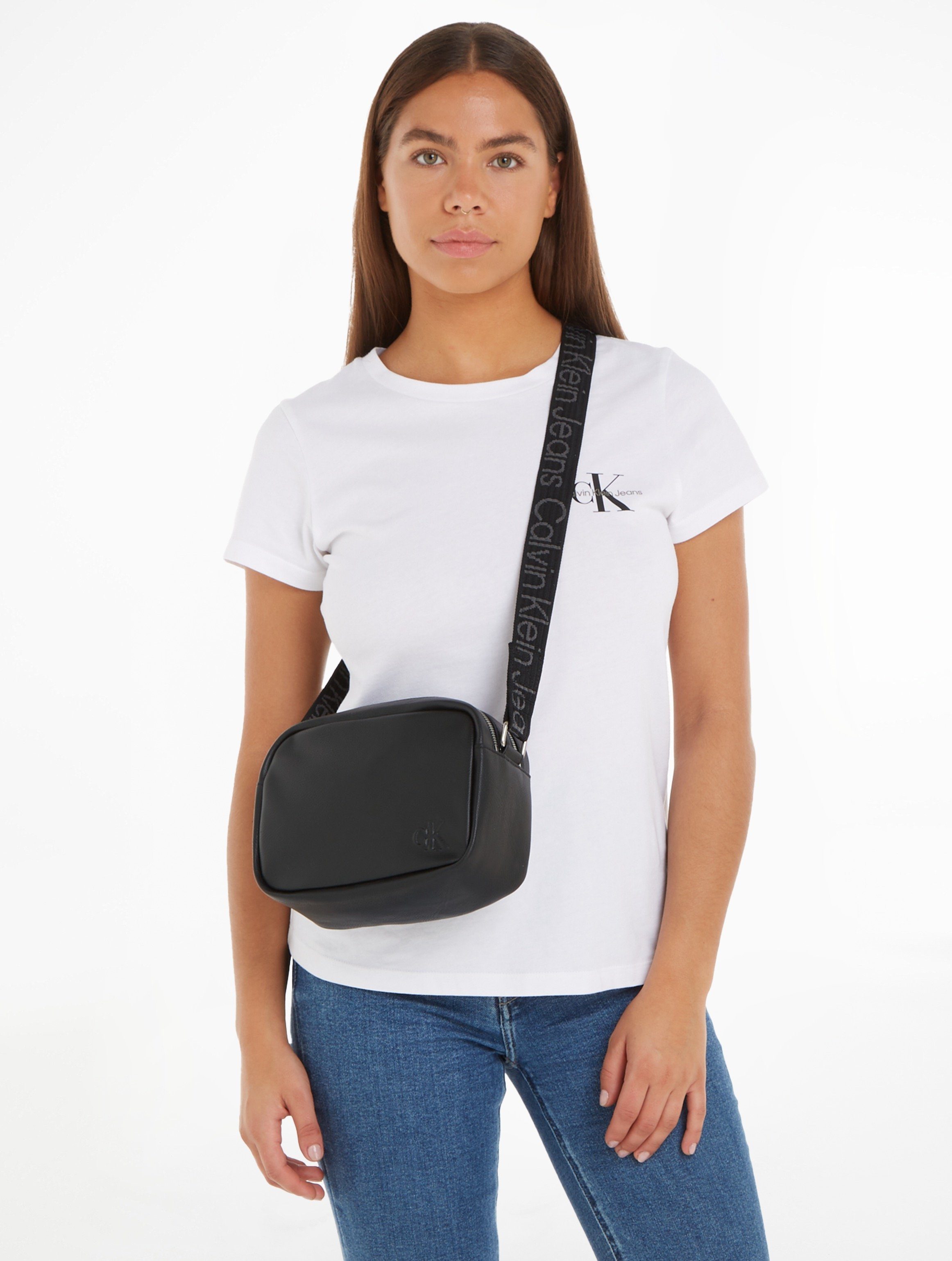 Calvin Klein Jeans Mini Bag ULTRALIGHT DBLZIP CAMERABAG21 PU, mit  großflächigem Markegnlogo