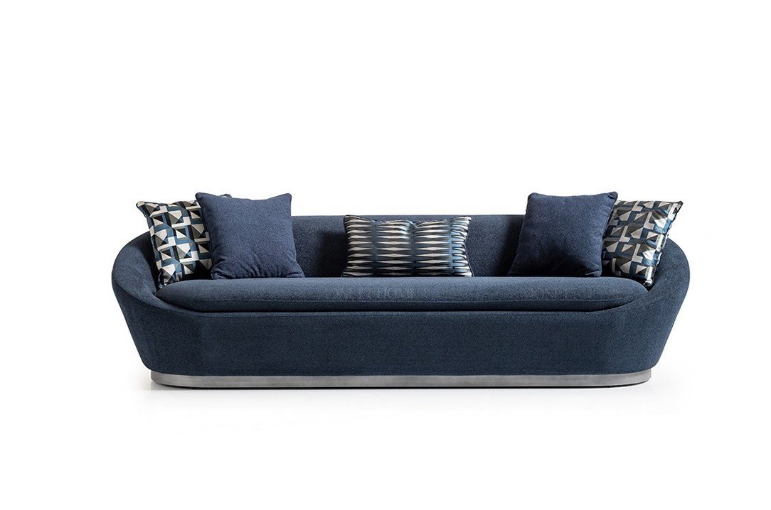 JVmoebel 3-Sitzer Moderne Dreisitzer Sofa 3 Sitz Blau Polstersofa Couch, 1 Teile, Made in Europa