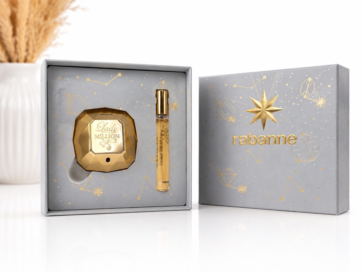 paco rabanne Eau de Parfum Lady Million Eau de Parfum 50ml + 10ml Damen Duft Set Geschenkbox