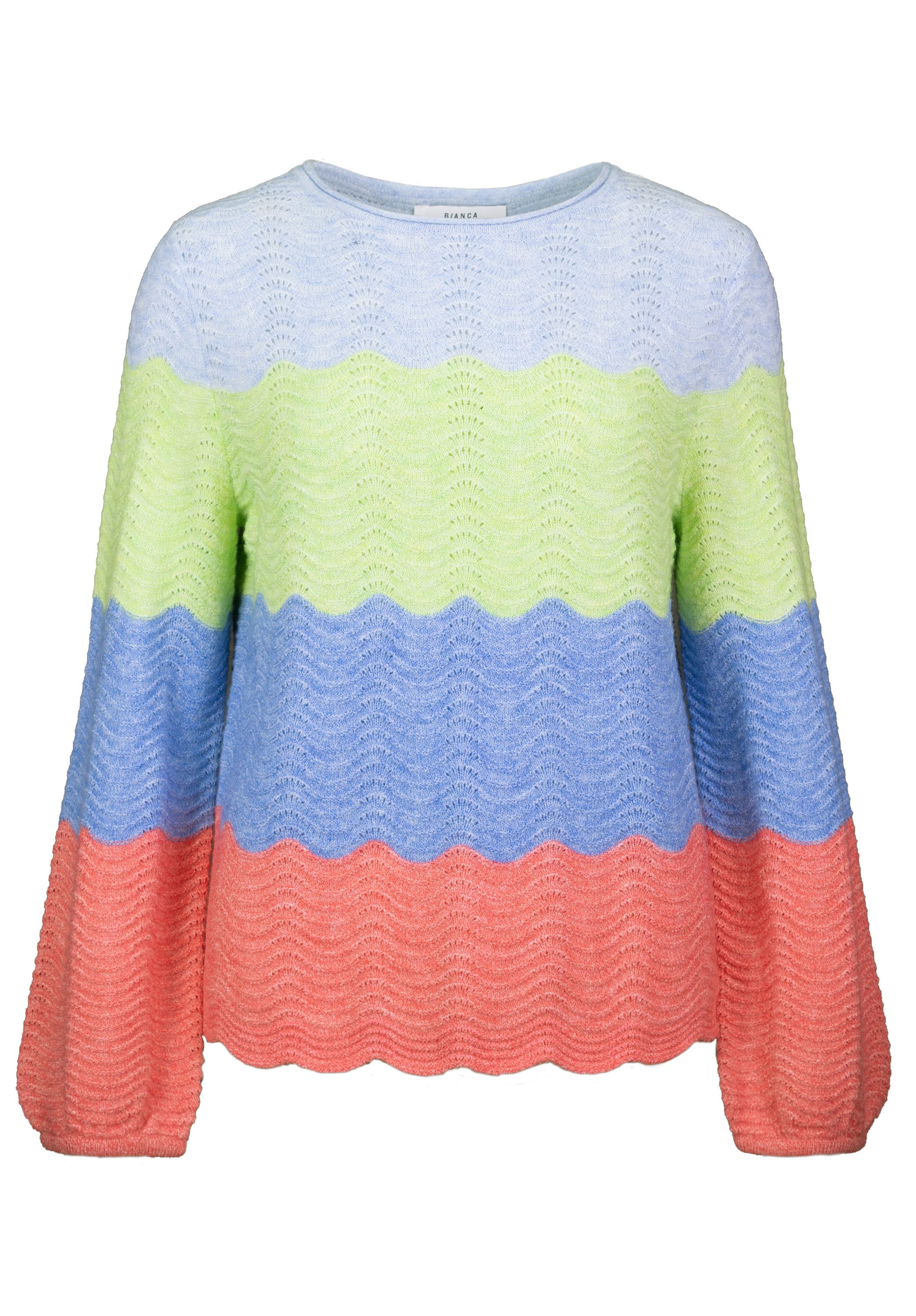 bianca Strickpullover REMIS in frischen Farben als Color-Blocking-Design