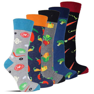Socked Freizeitsocken bunte Herrensocken (10-Paar) lustige bunte Socken