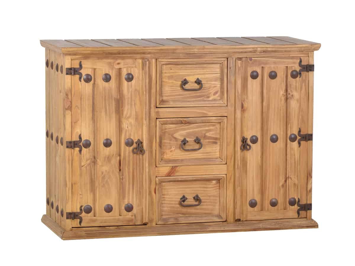 MiaMöbel Sideboard Mexico, aus massivem Pinienholz Honig