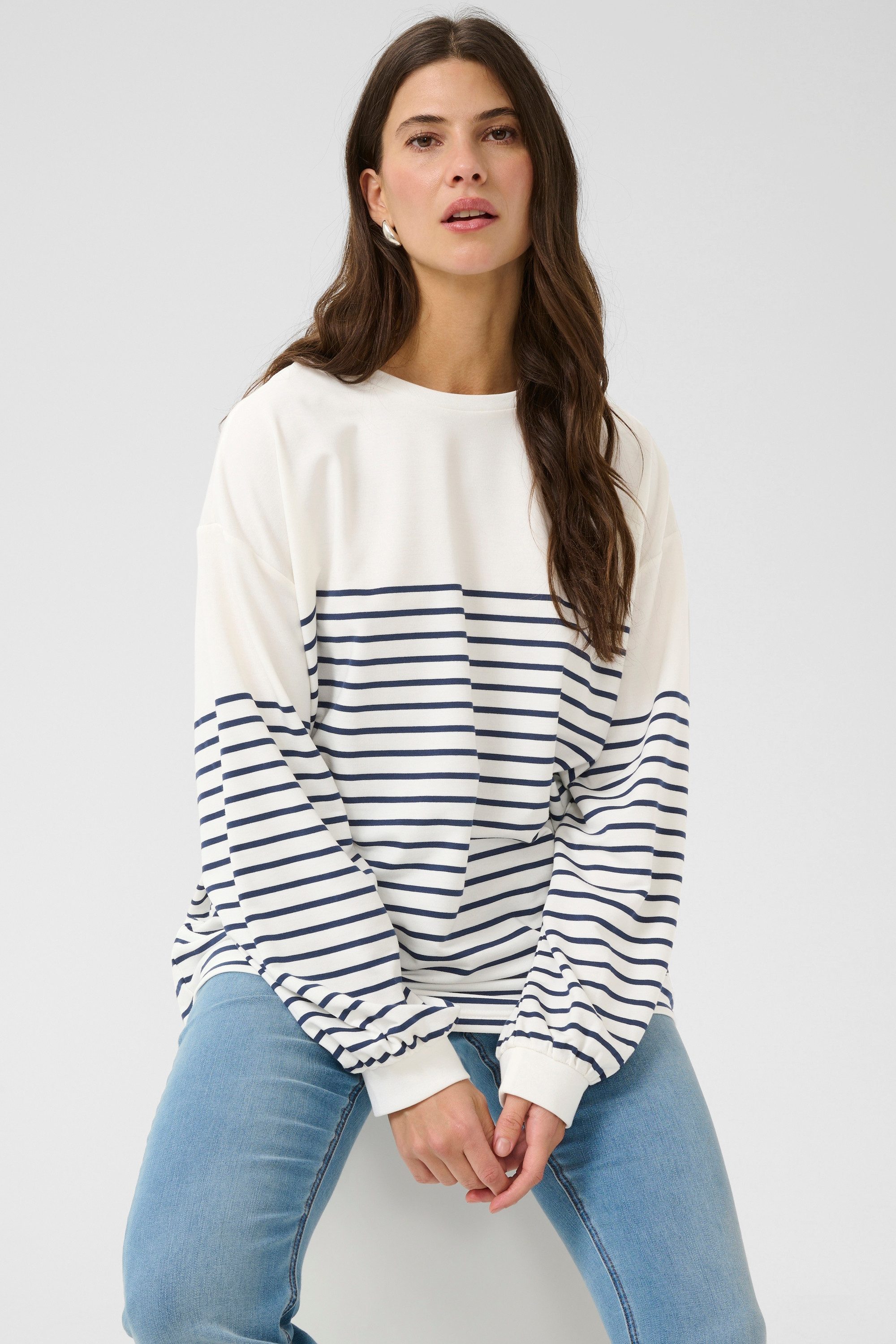 Cream Fleecepullover Sweatshirt CRSin