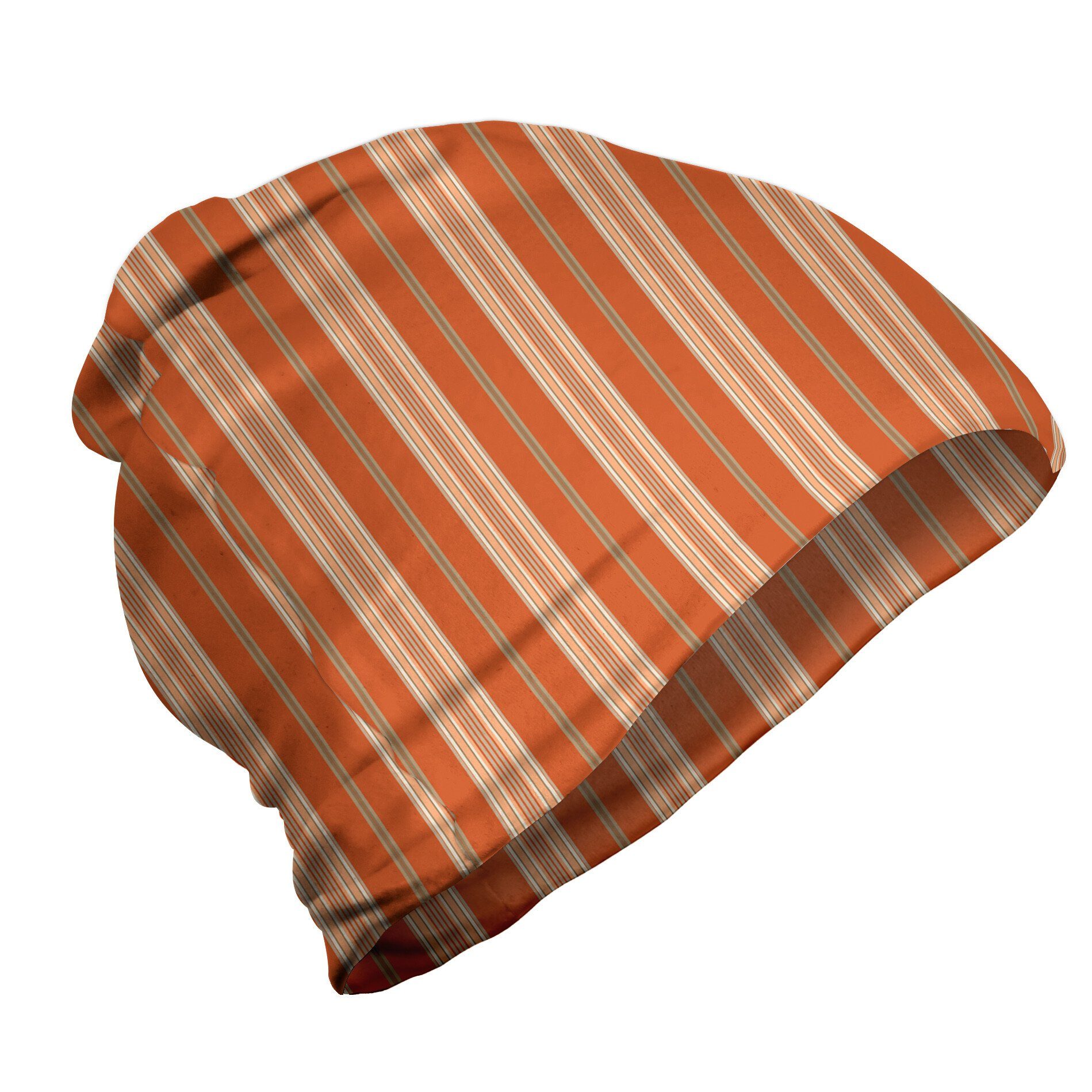 orange Abakuhaus Stripes Freien Themed Wandern Retro im Burnt Beanie