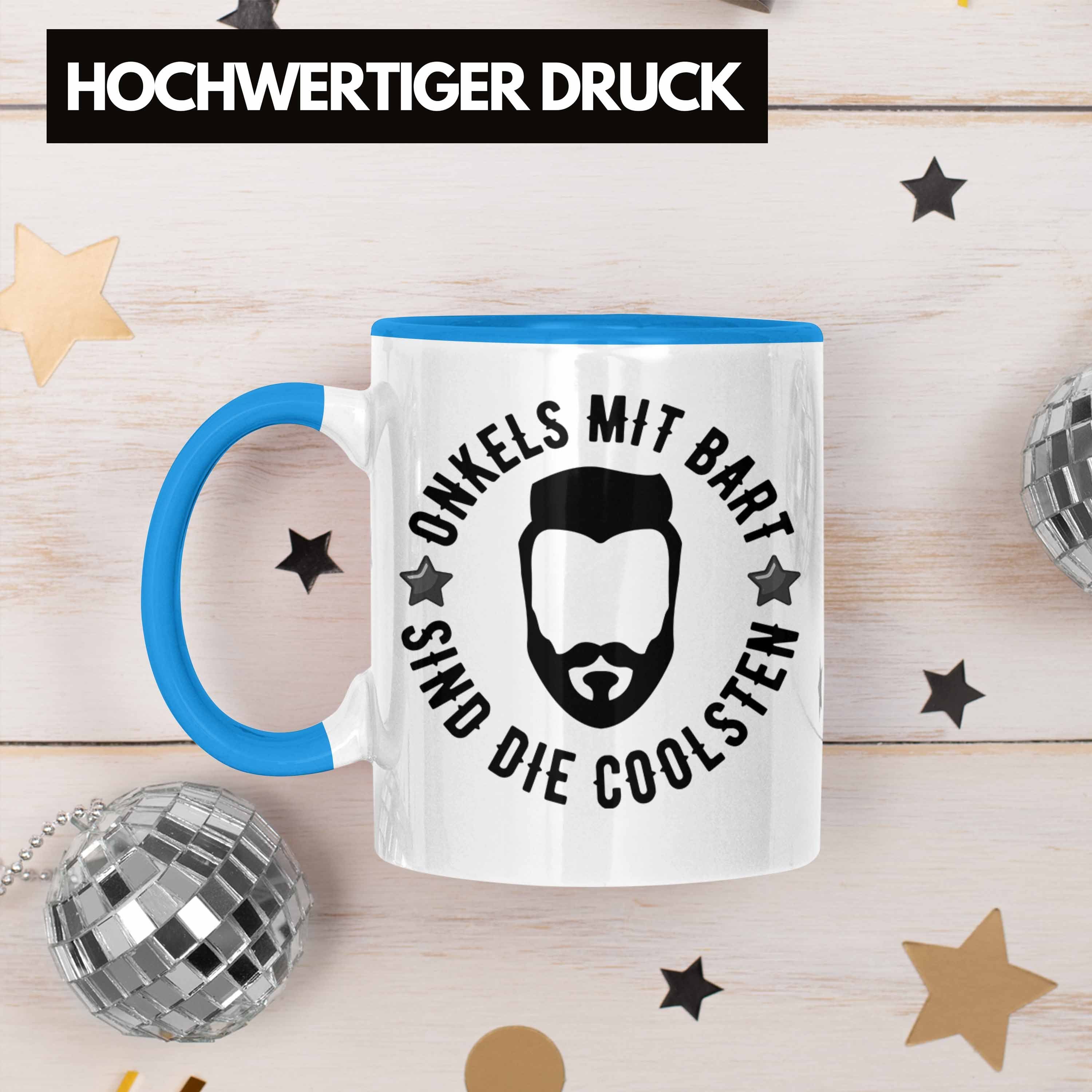 Trendation Tasse Trendation - Onkel Blau Bart Geschenkidee Geschenk Kaffeetasse mit Tasse