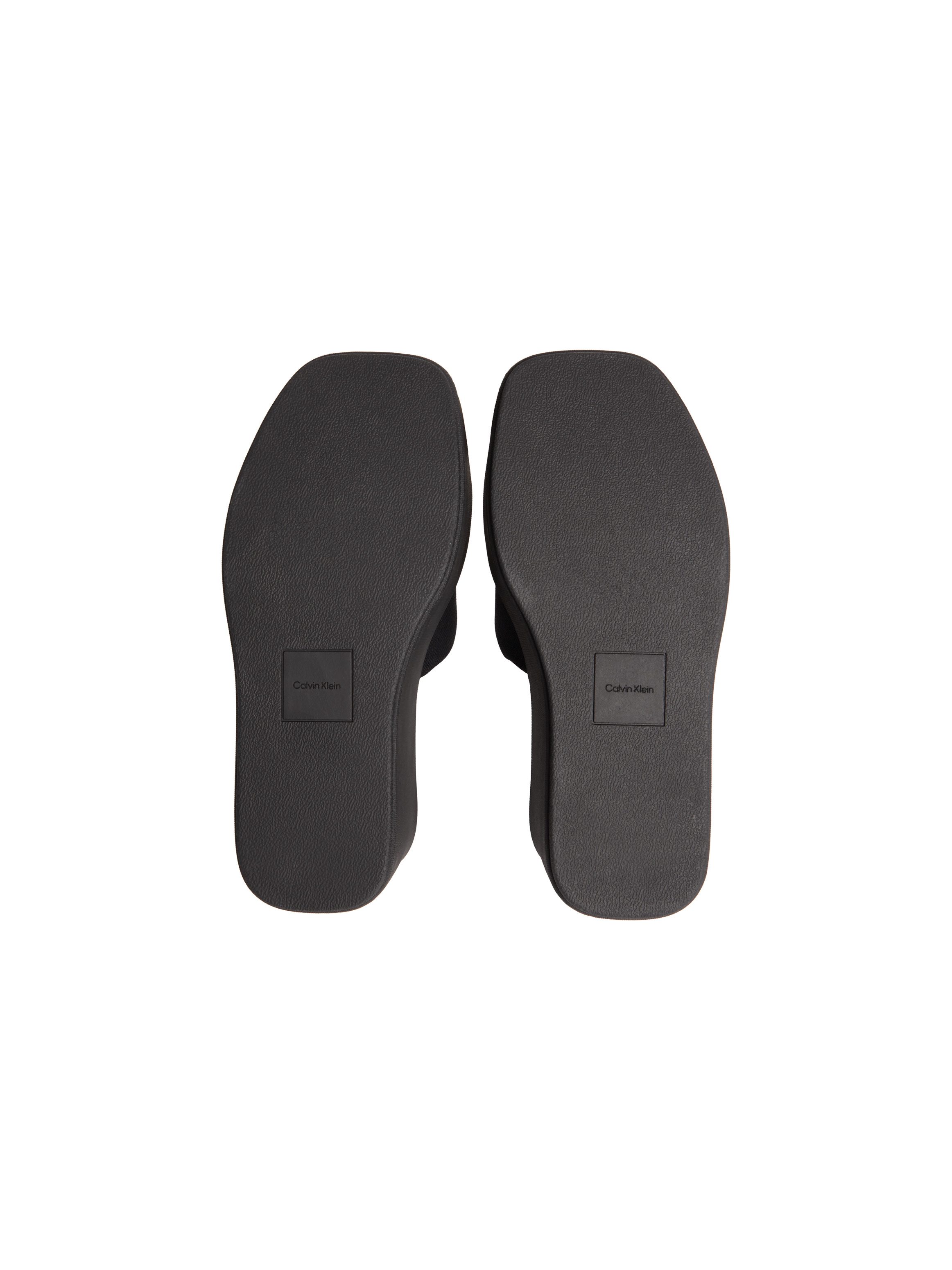 Calvin Klein WEDGE 70 SNDL CANV MG Keilpantolette Sommerschuh, Pantolette, Schlappen mit Plateau